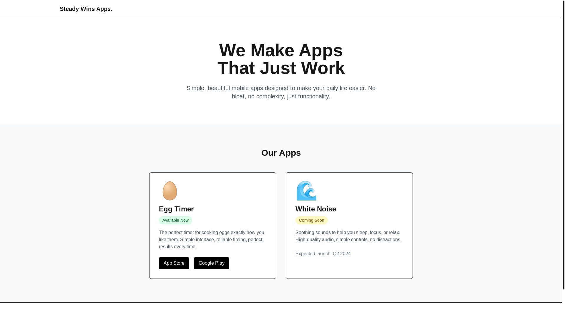 website screenshot of https://steadywinstech.com/