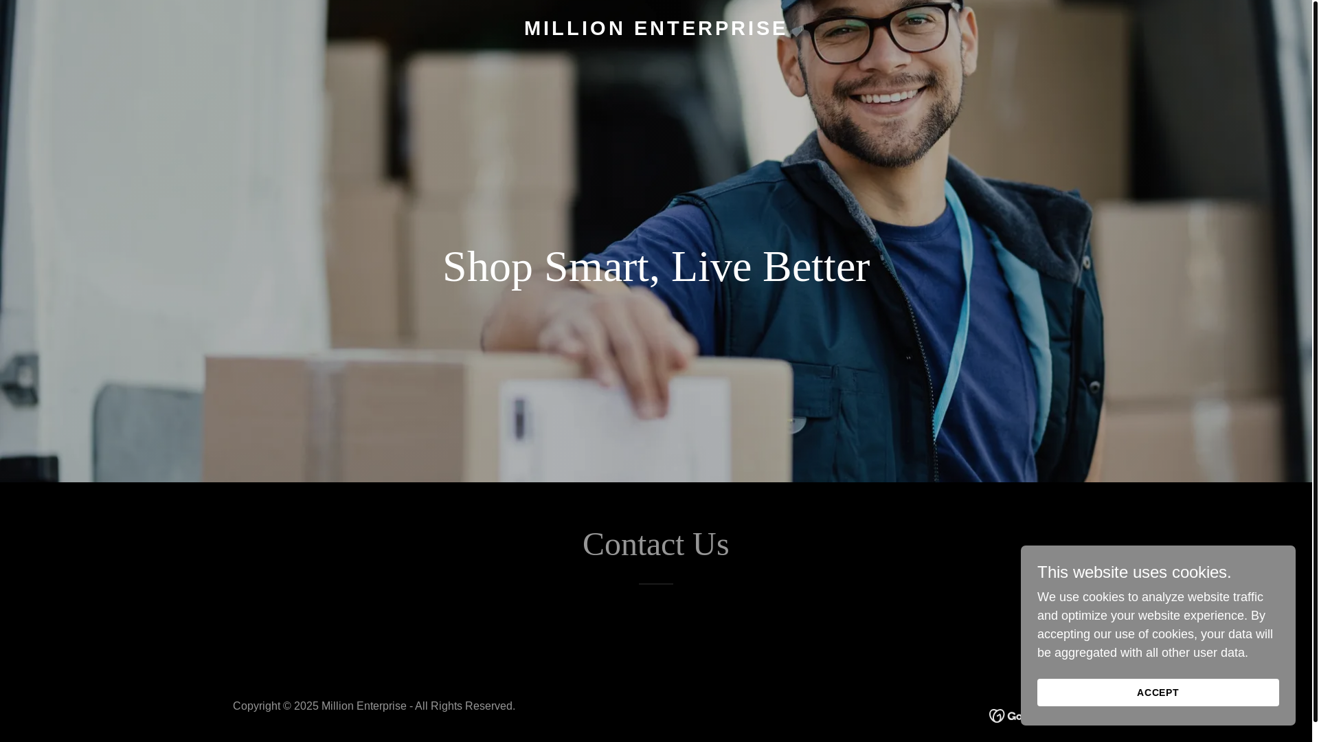 website screenshot of https://millionenterprise.in/