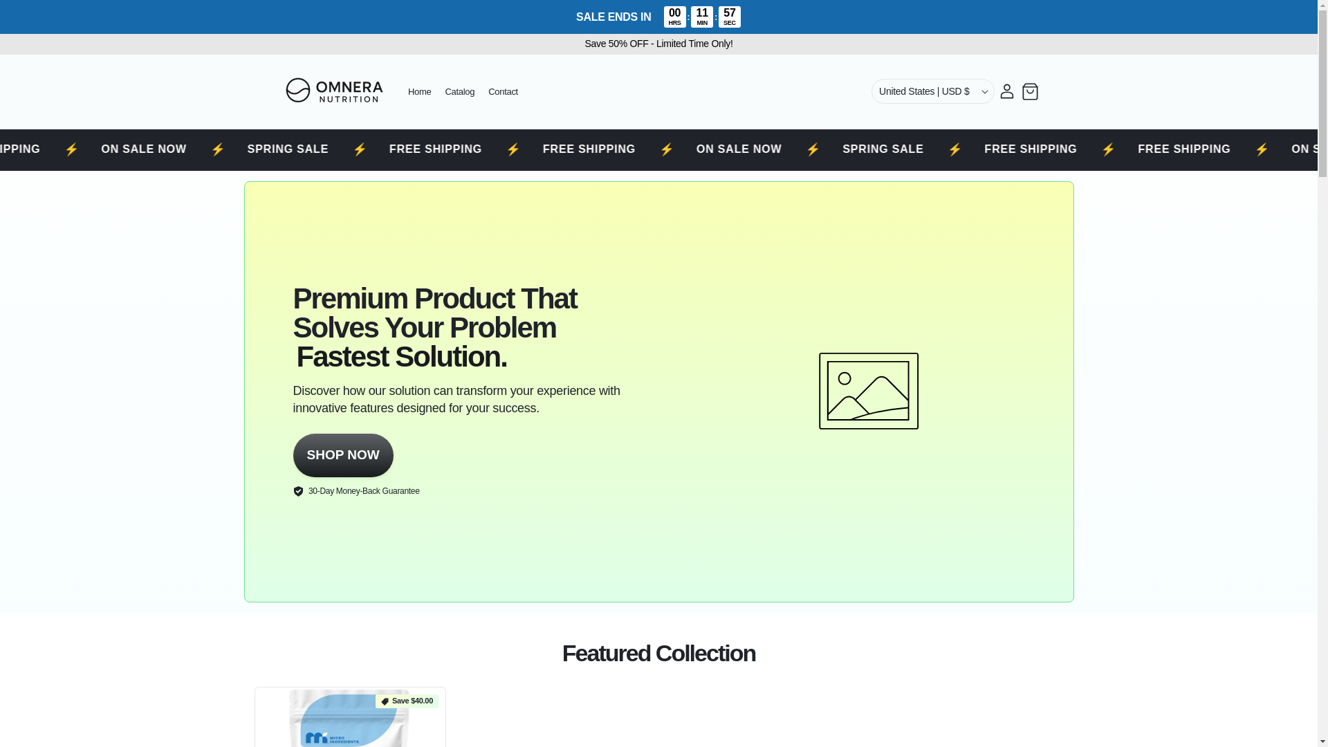 website screenshot of https://omneranutrition.com/