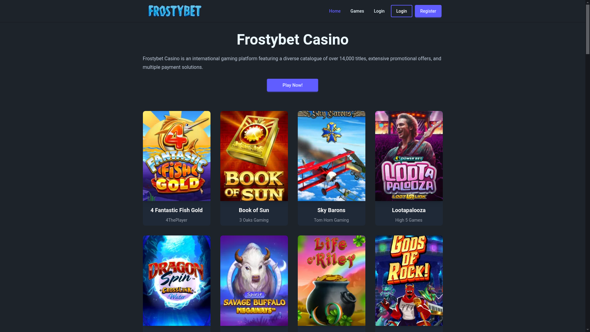 website screenshot of https://frostybet1-com.pages.dev/