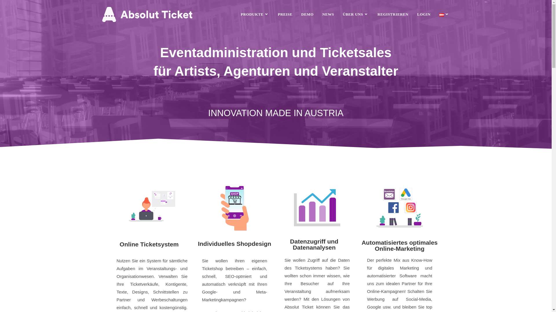 website screenshot of https://absolutticket.wien/