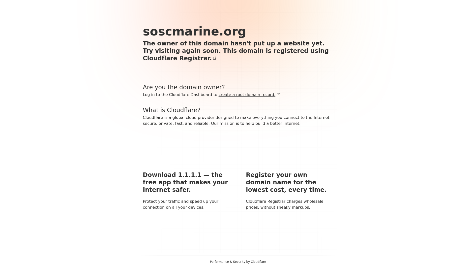 website screenshot of https://soscmarine.org/