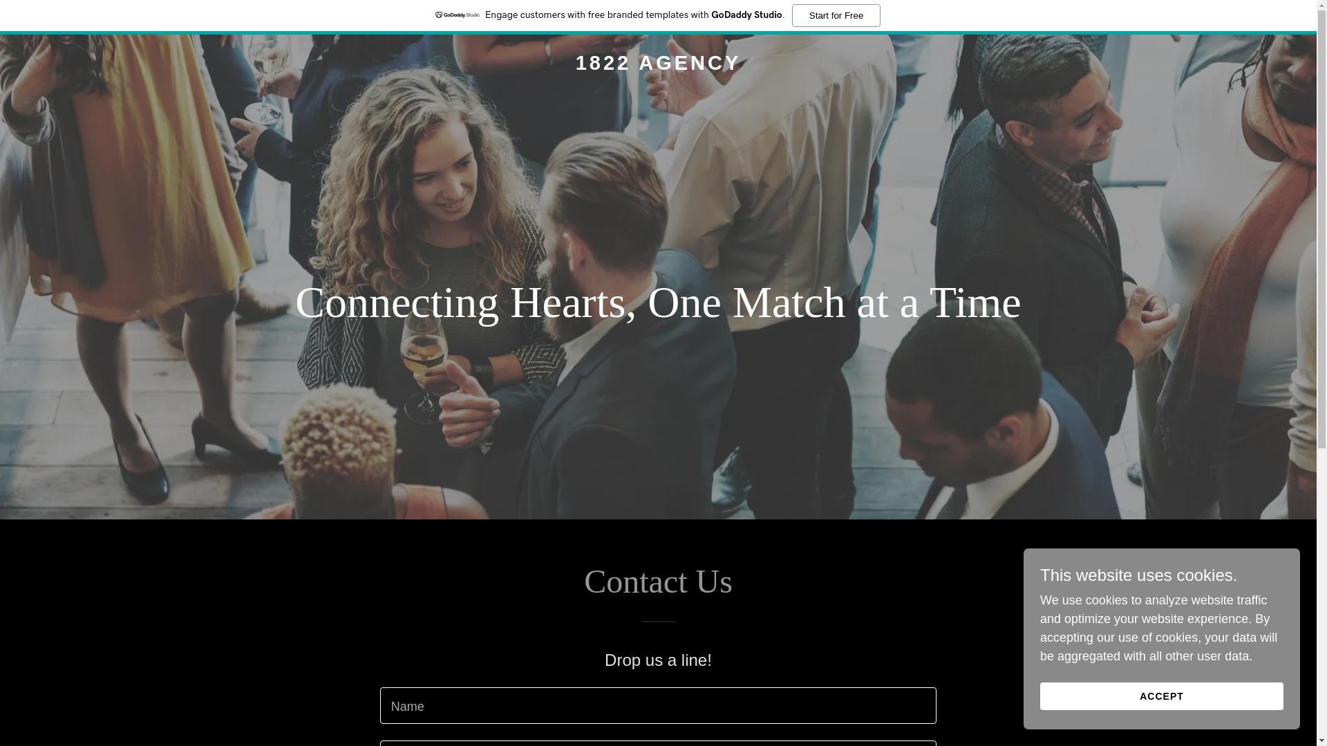 website screenshot of https://1822agency.com/