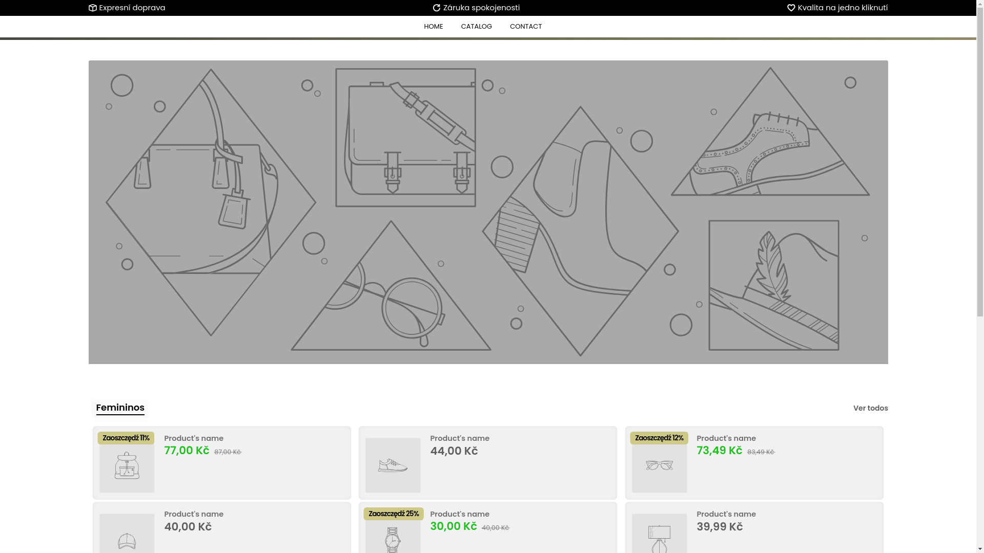 website screenshot of https://outletczechh.shop/