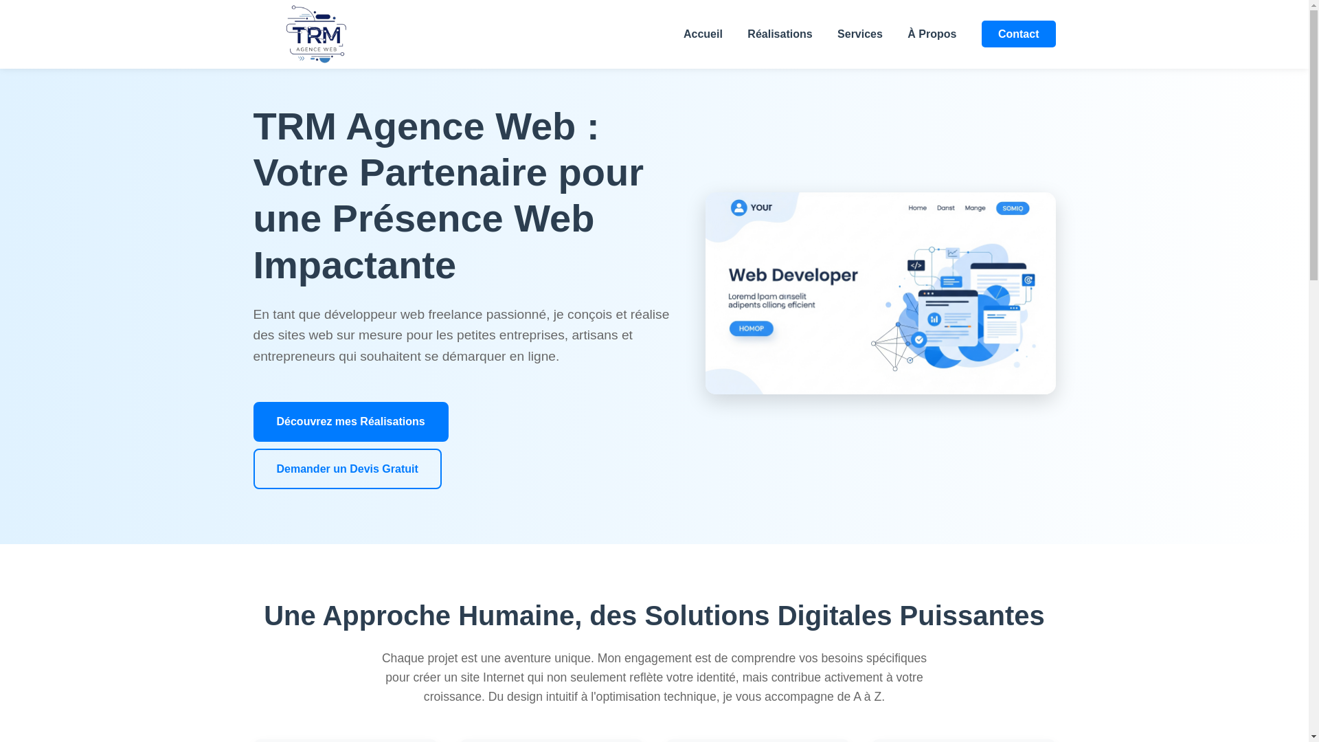 website screenshot of https://trm-agence-web.com/