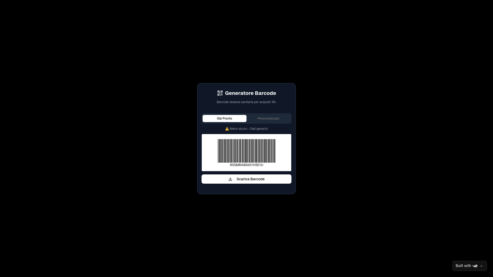 website screenshot of https://tscode.it/