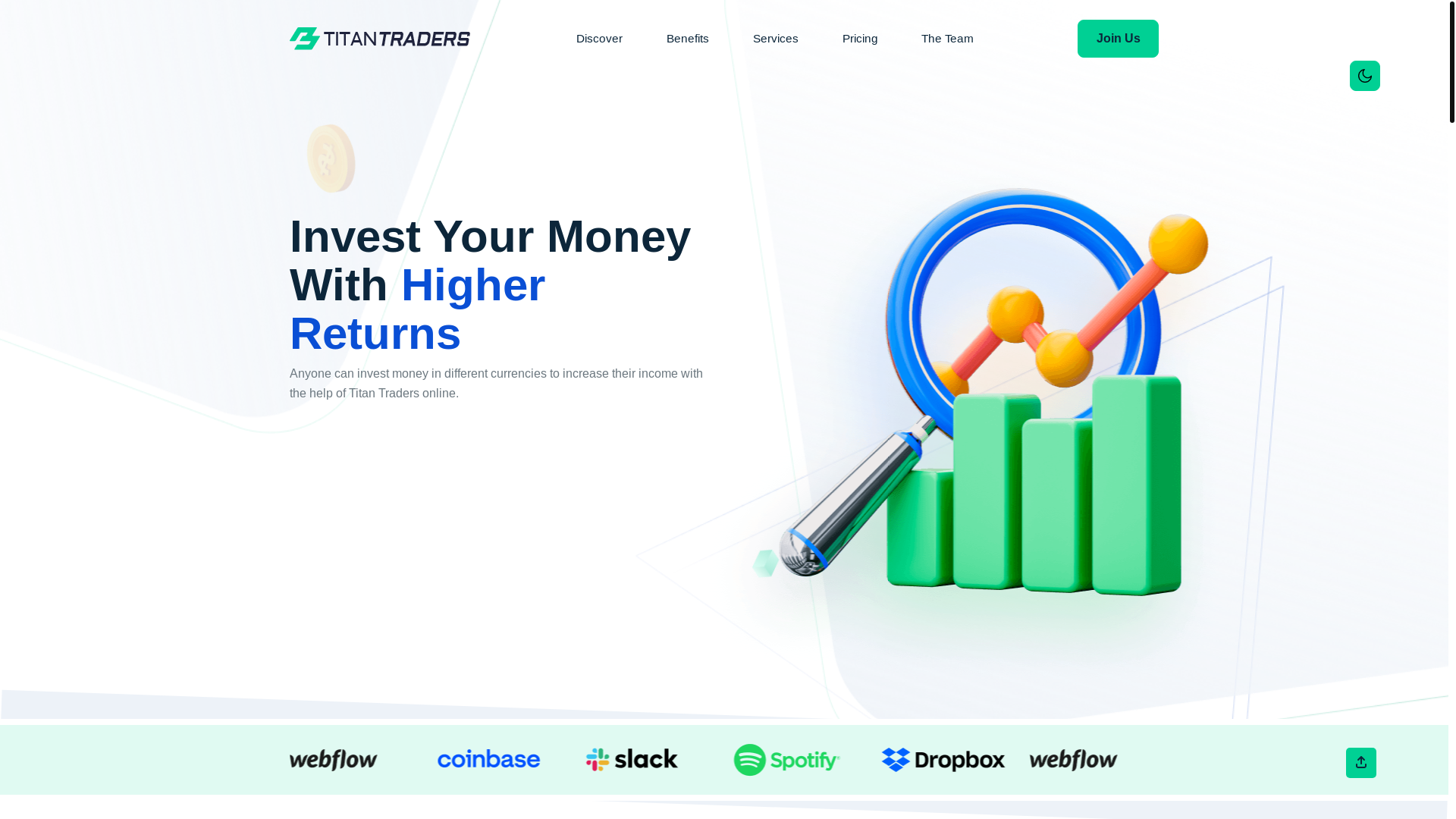 website screenshot of https://titan-traders.pro/