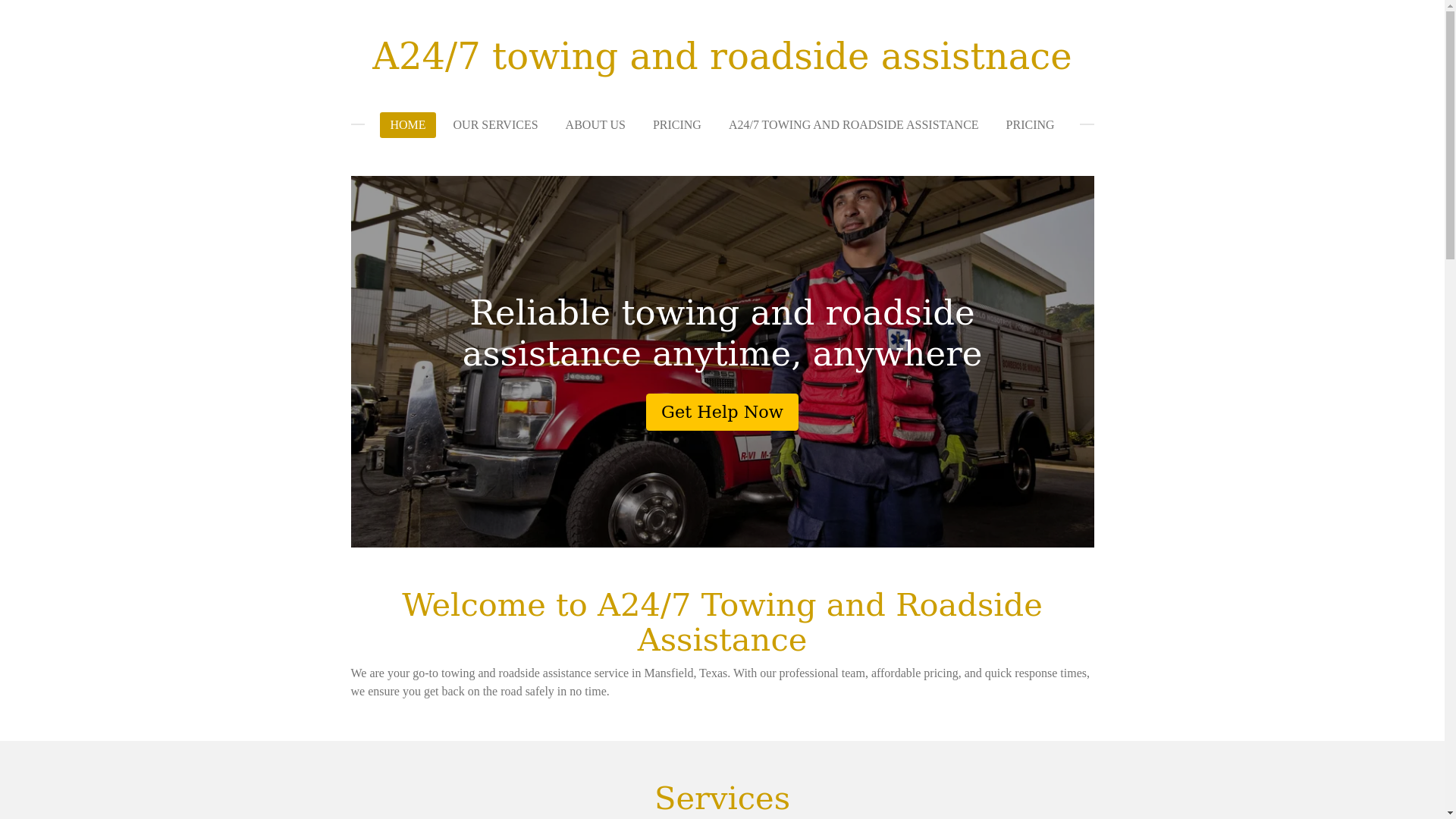 website screenshot of https://a247towingandroadsideassistnace.com/