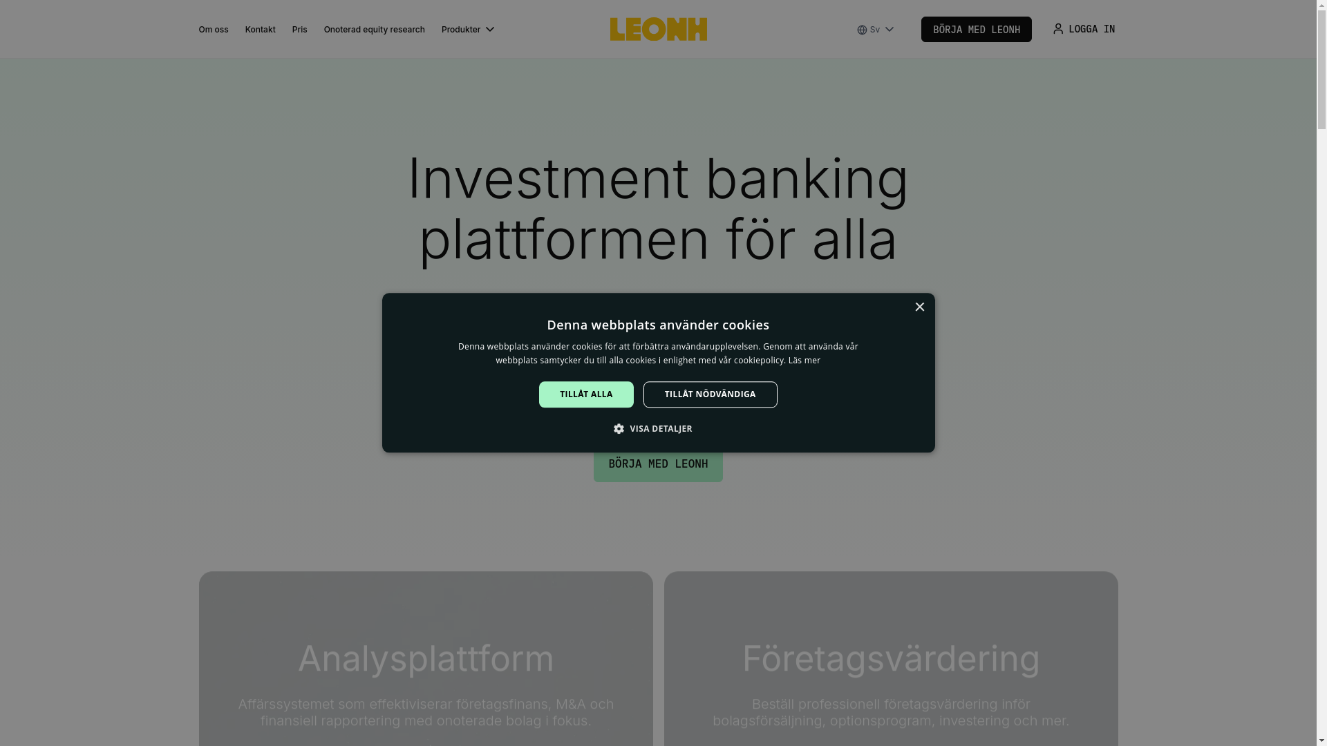 website screenshot of https://leonhvaluation.com/