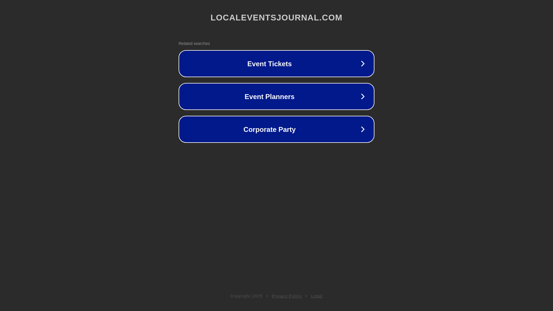 website screenshot of https://localeventsjournal.com/