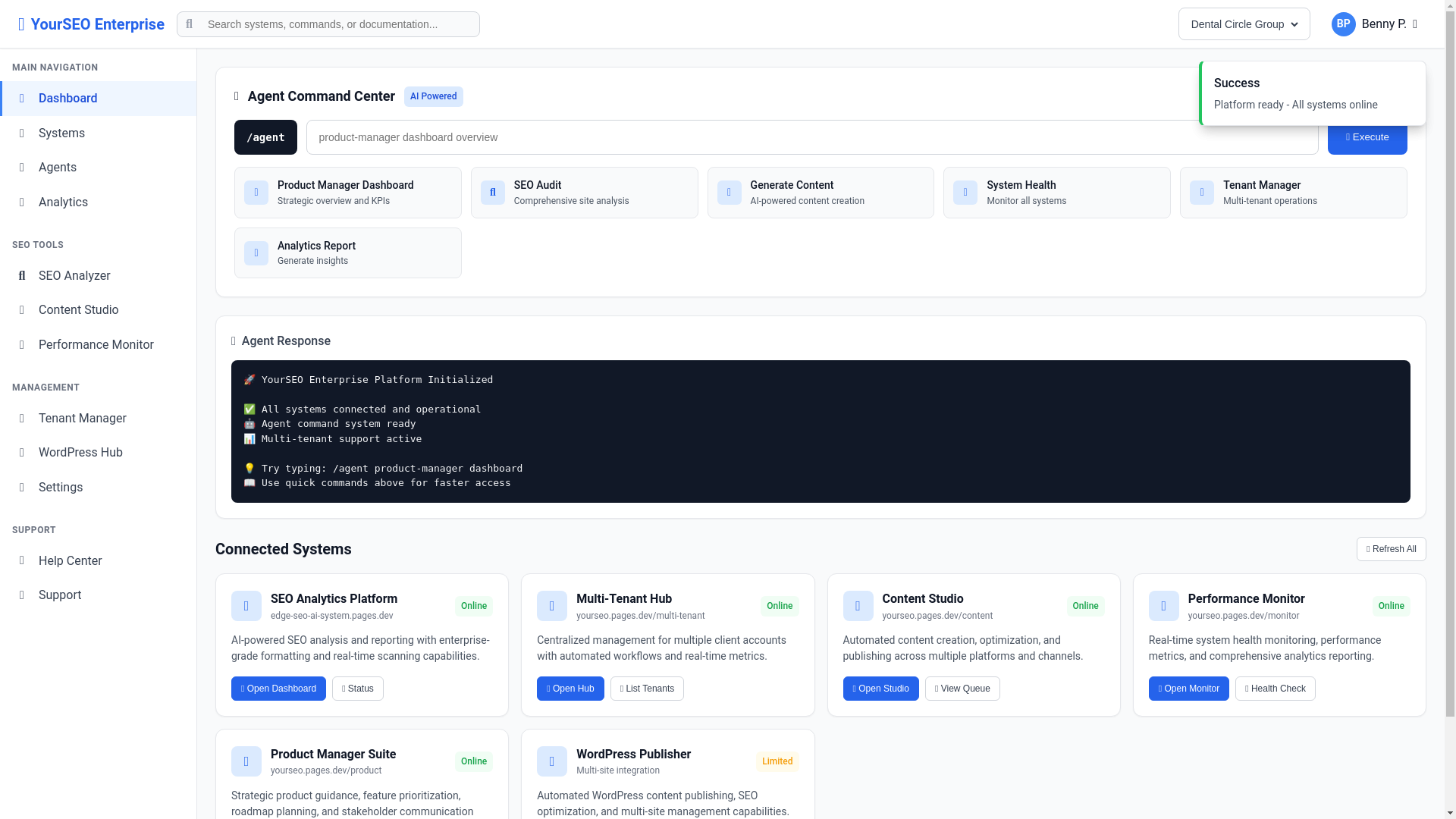 website screenshot of https://yourseo-enterprise.pages.dev/