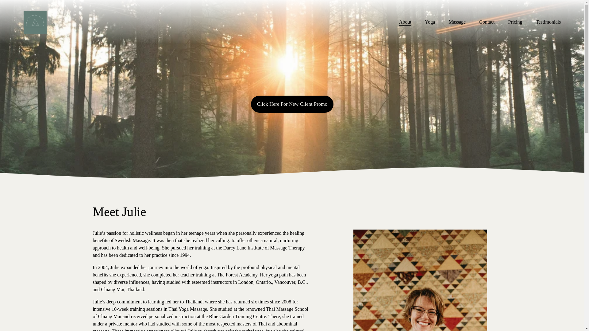 website screenshot of https://theyogamassagestudio.ca/