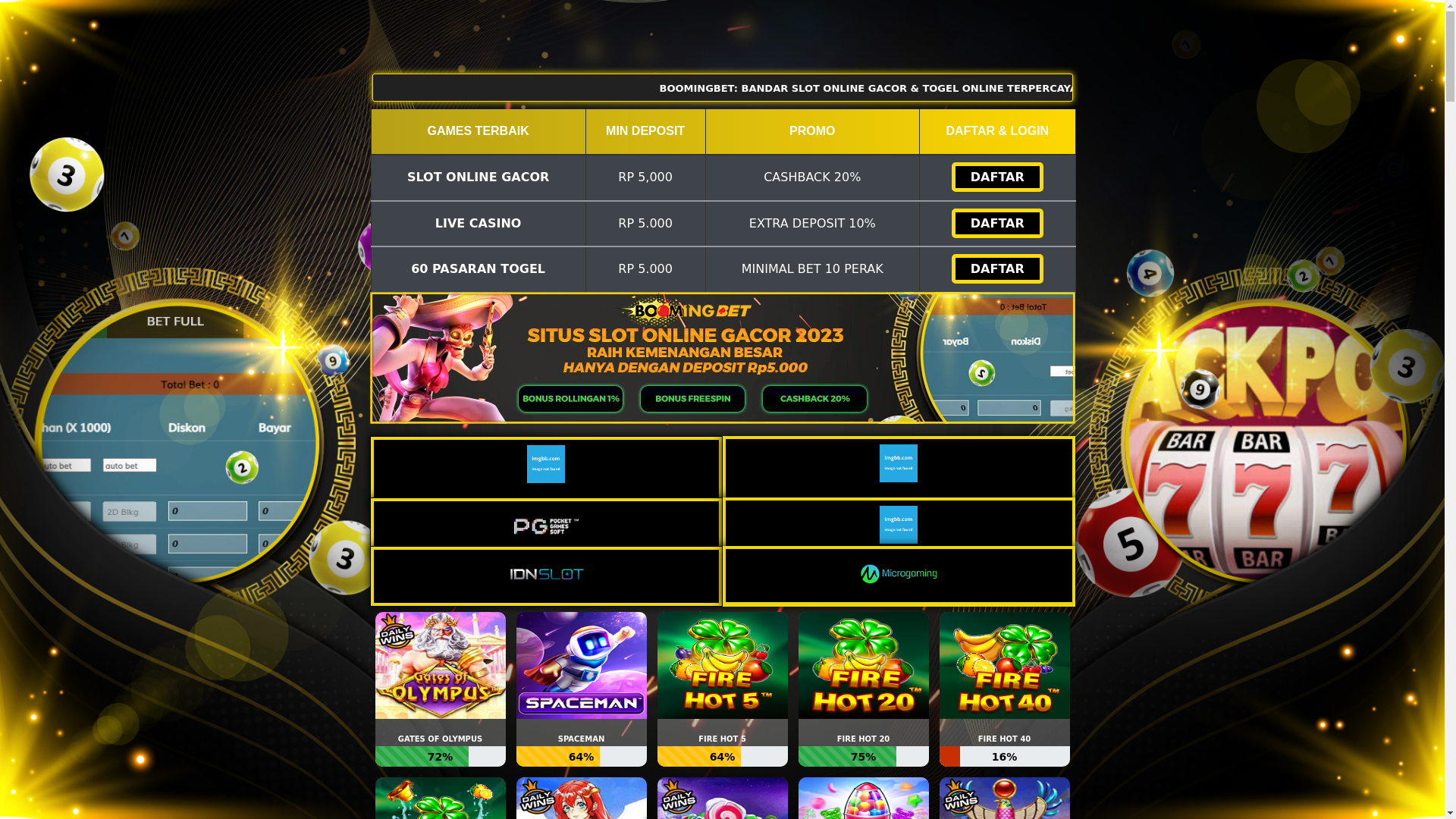 website screenshot of https://rtpboominglive.pages.dev/