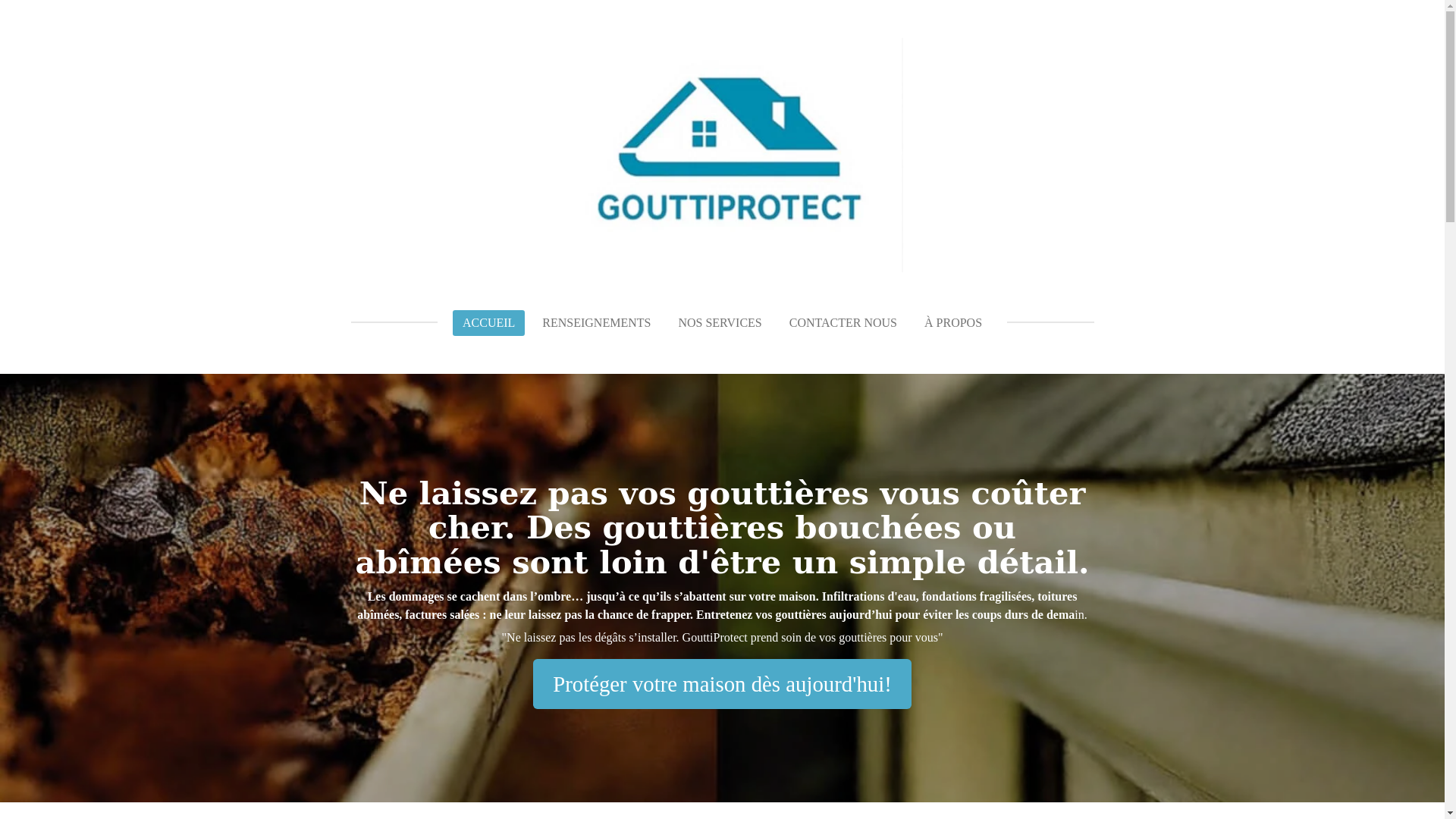 website screenshot of https://gouttiprotect.com/