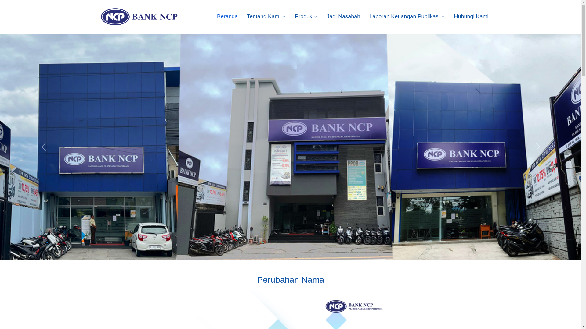 website screenshot of https://bankncp.co.id/