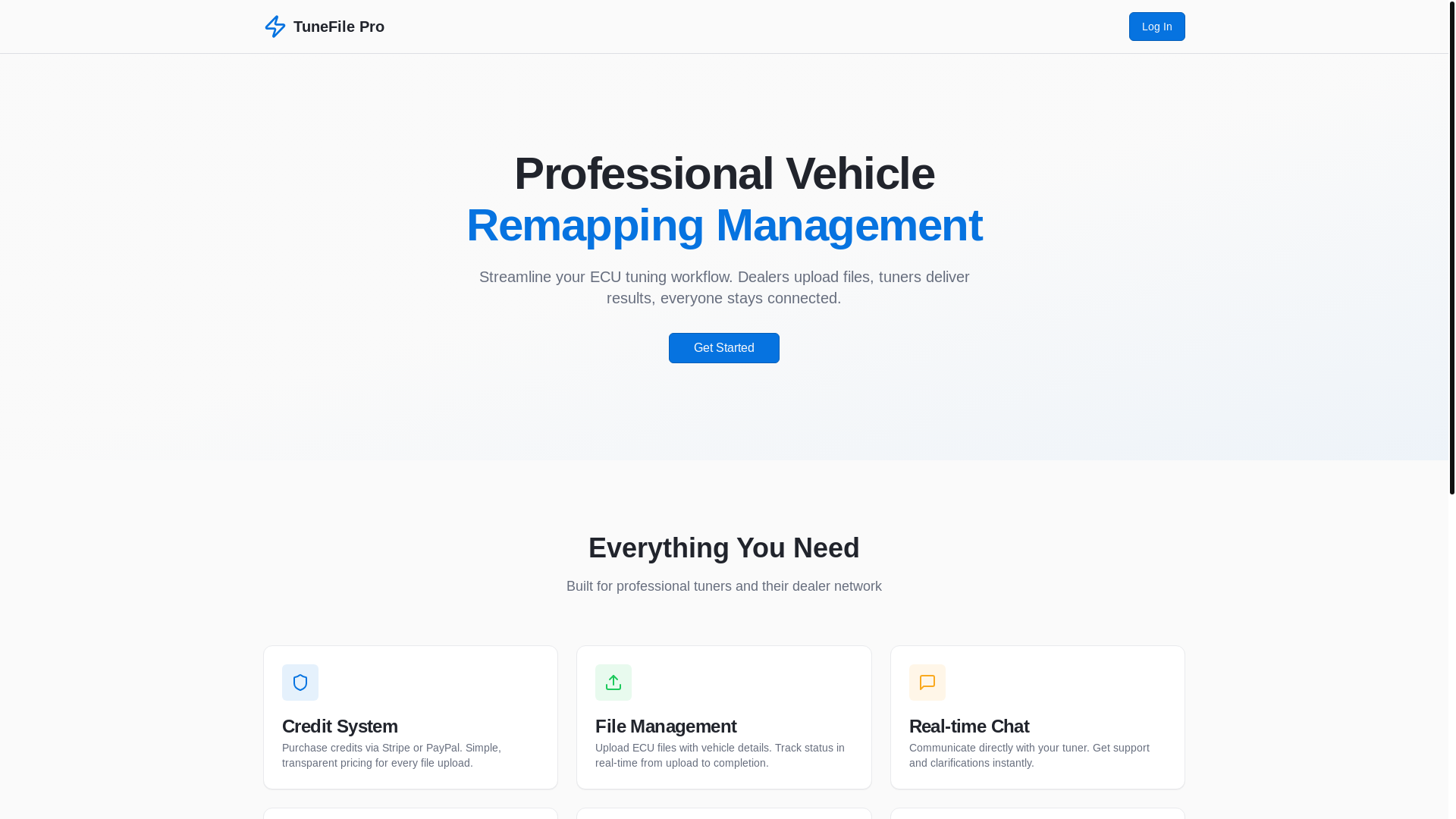 website screenshot of https://tuner-pro.com/