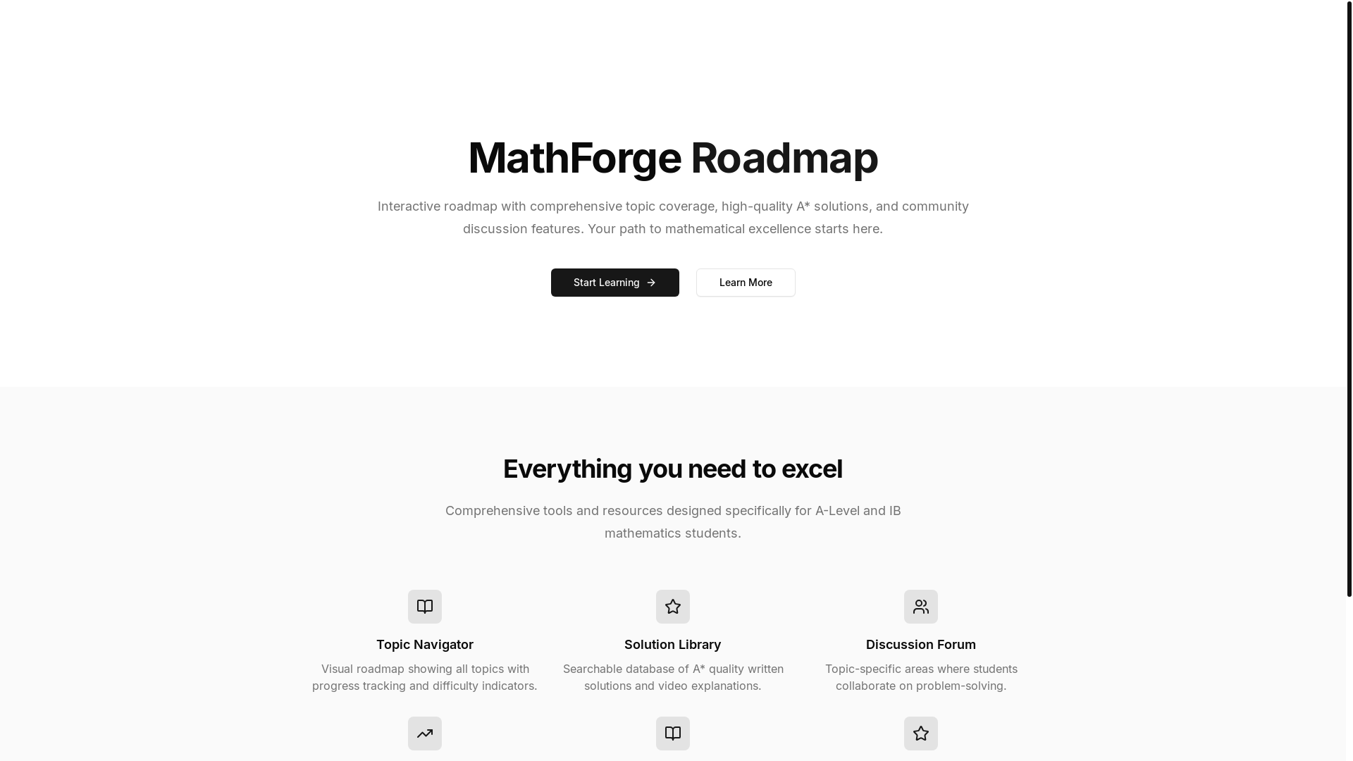 website screenshot of https://mathforge.app/