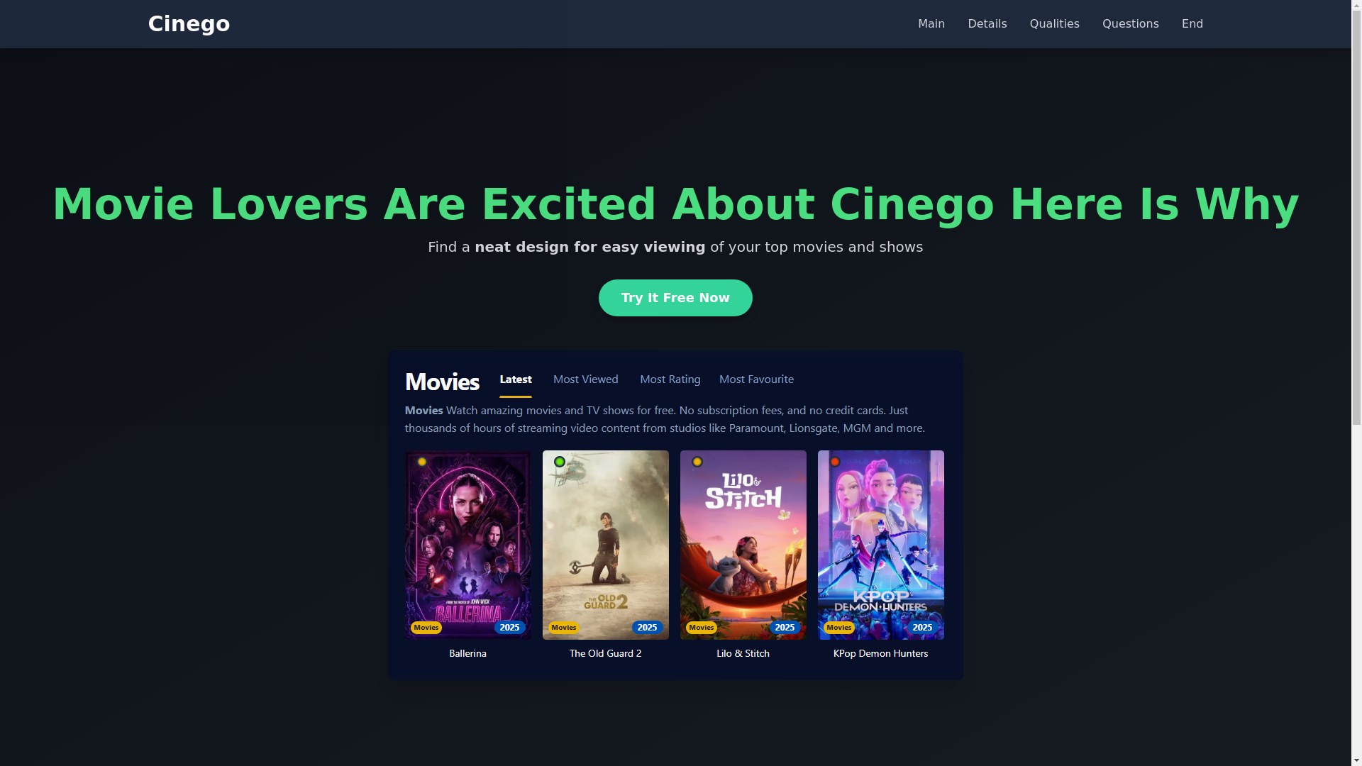 website screenshot of https://cinego-qqmh.pages.dev/