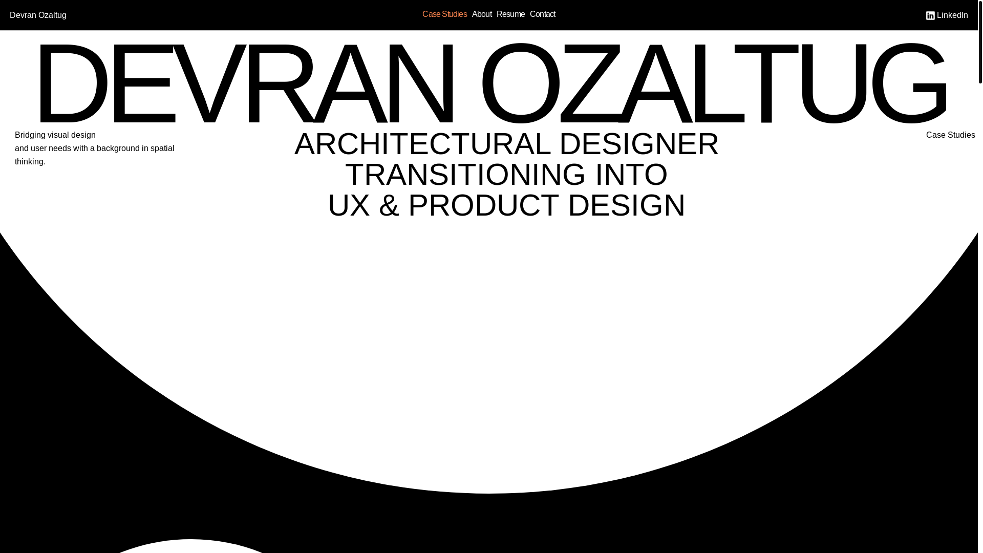 website screenshot of https://devranozaltug.com/