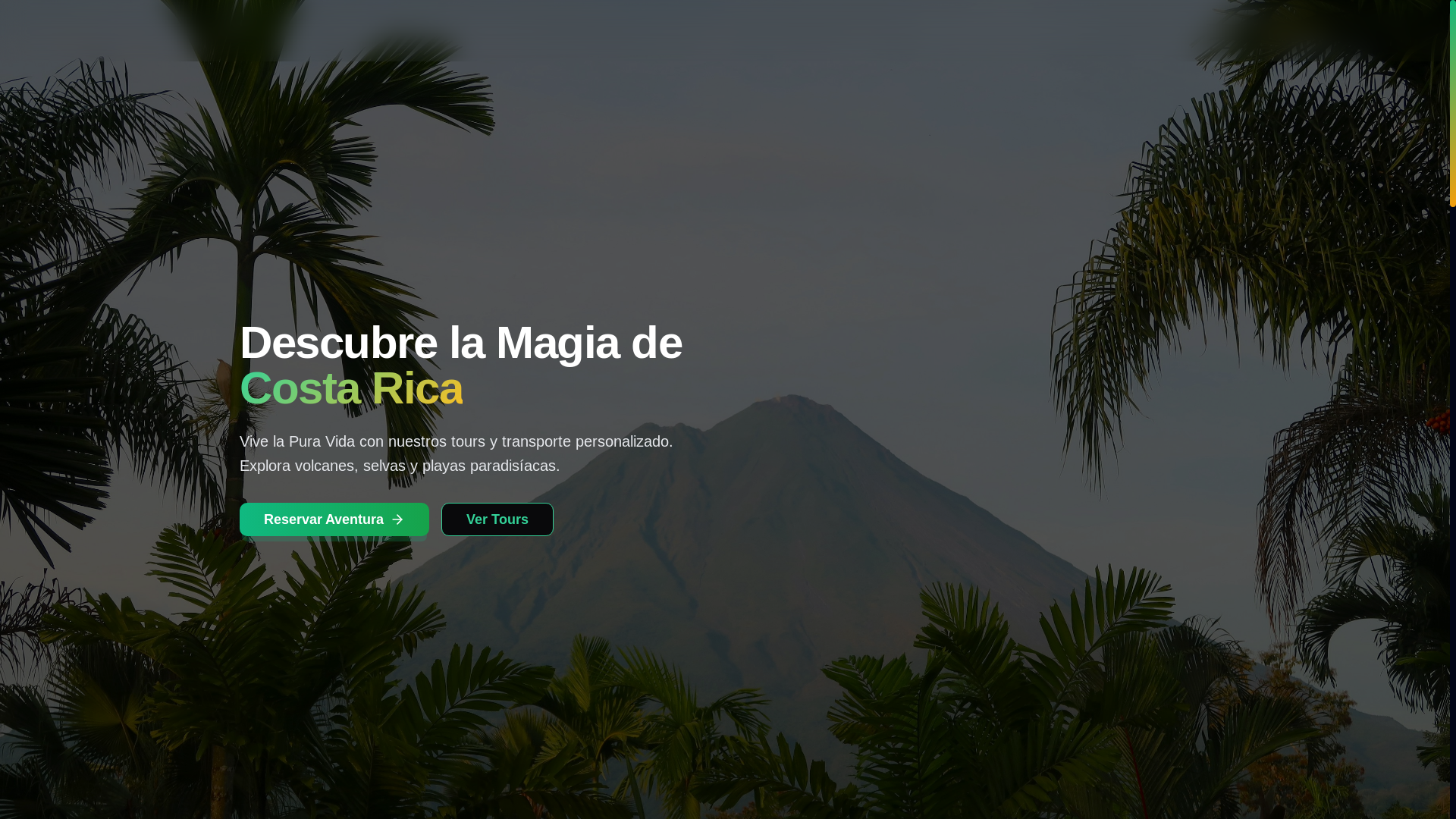 website screenshot of https://luxurytravelcostarica.org/