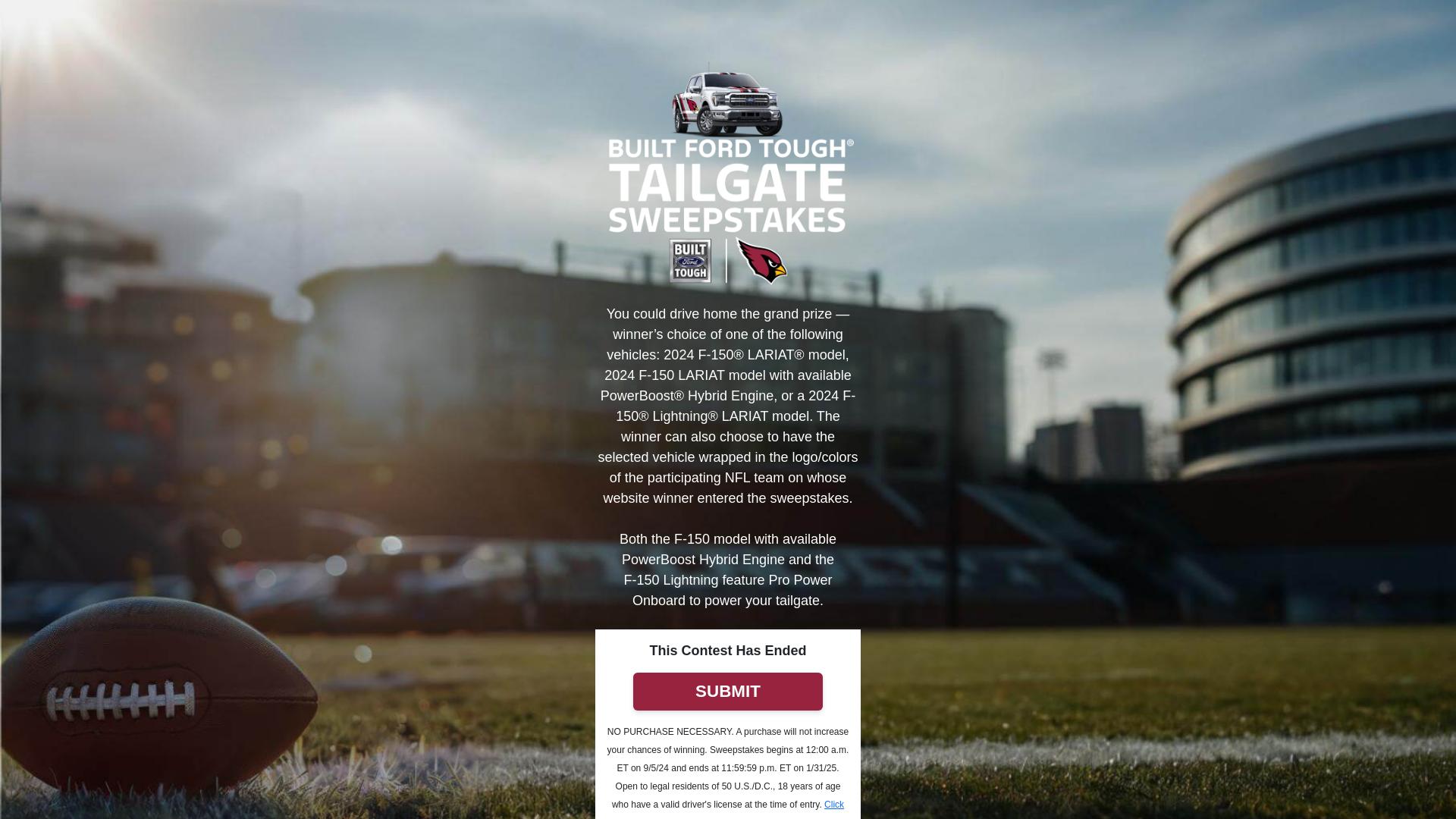 website screenshot of https://giantsfordtailgate.com/
