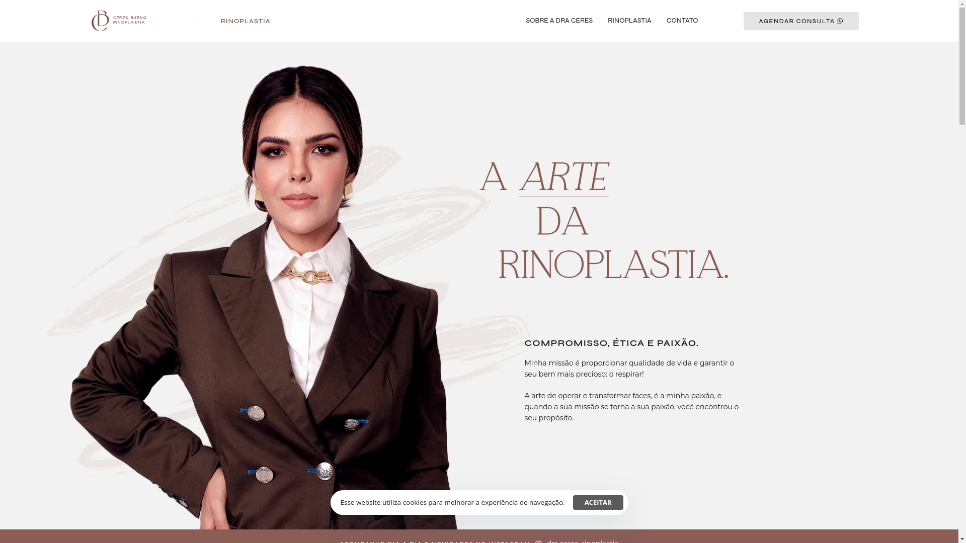 website screenshot of https://draceresbueno.com.br/