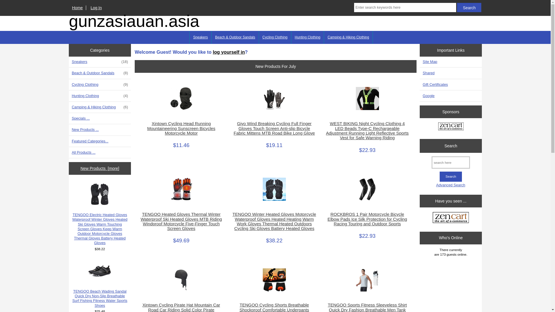 website screenshot of https://gunzasiauan.asia/