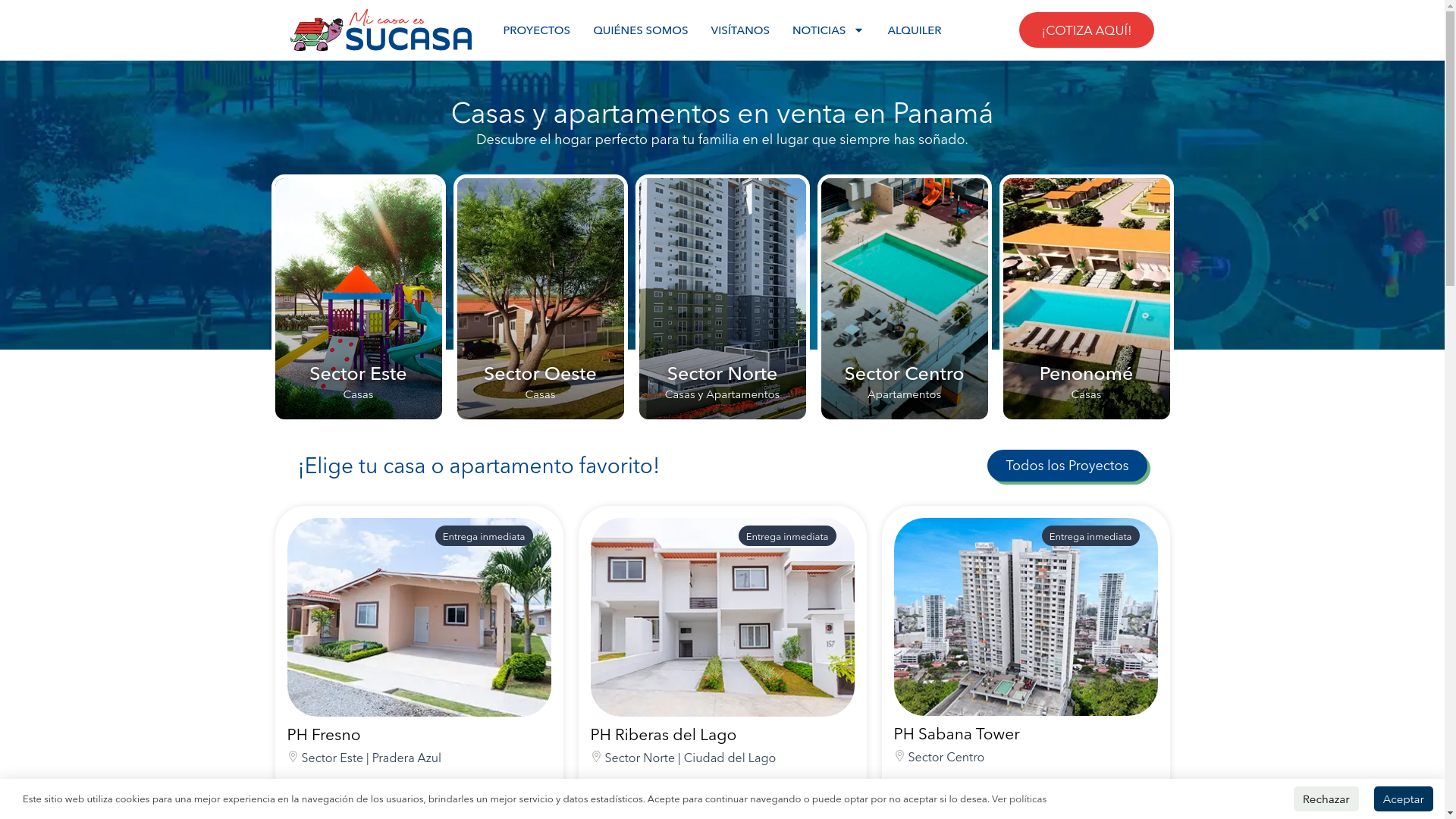 website screenshot of https://www.gruposucasa.com