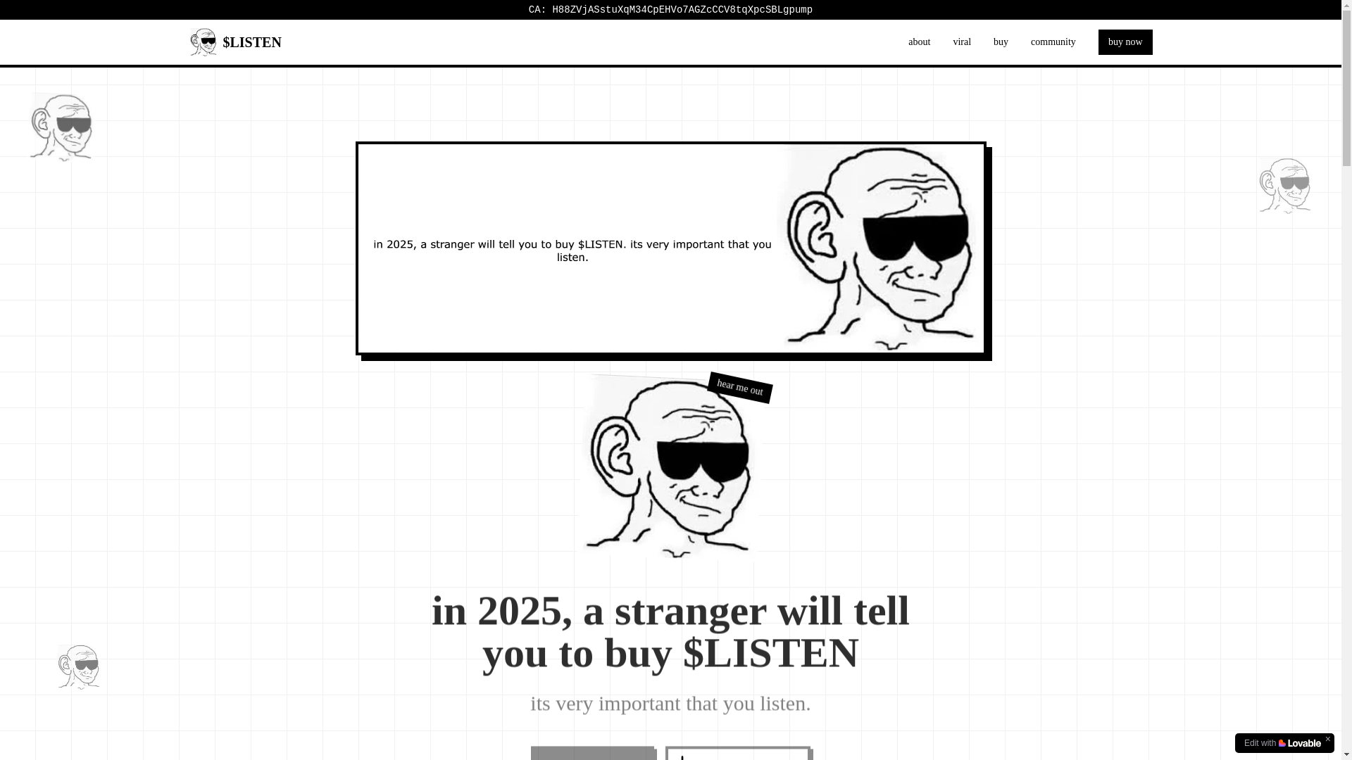 website screenshot of https://listensol.com/