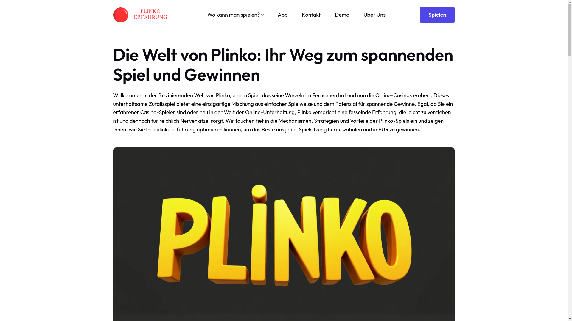 website screenshot of https://plinkoerfahrung-de.pages.dev/