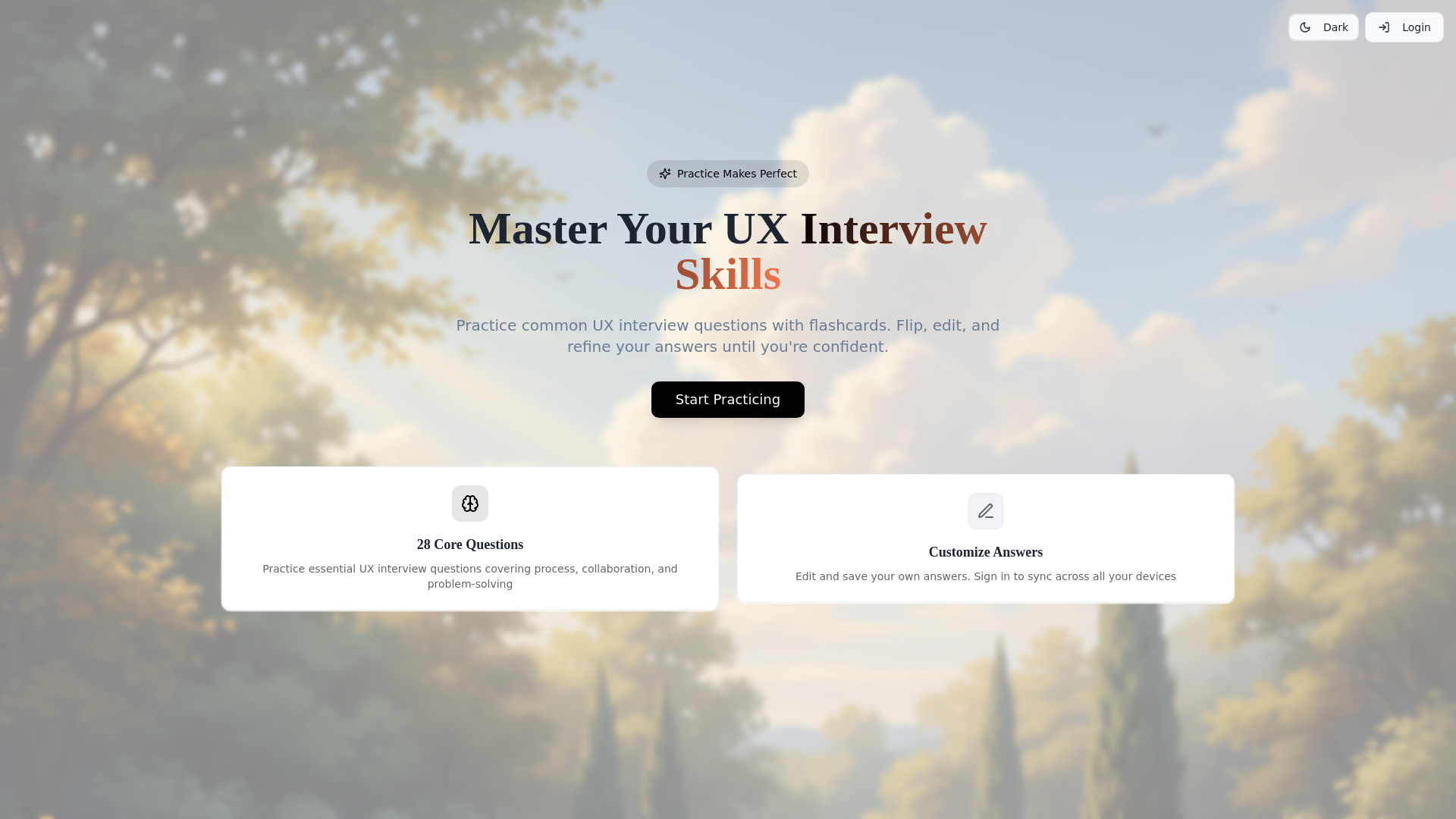 website screenshot of https://sansprep.xyz/