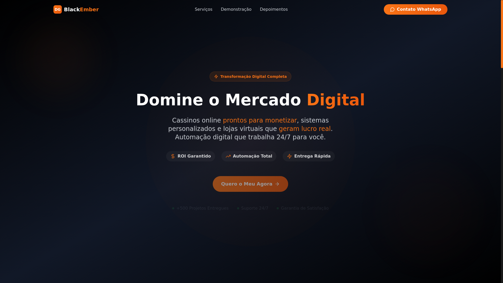 website screenshot of https://blackember.com.br/