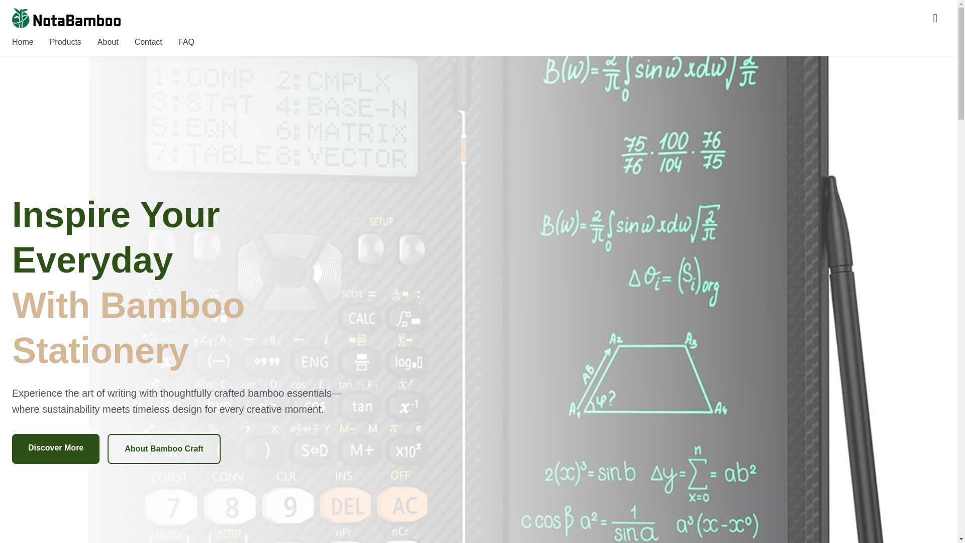 website screenshot of https://notabamboo.com/