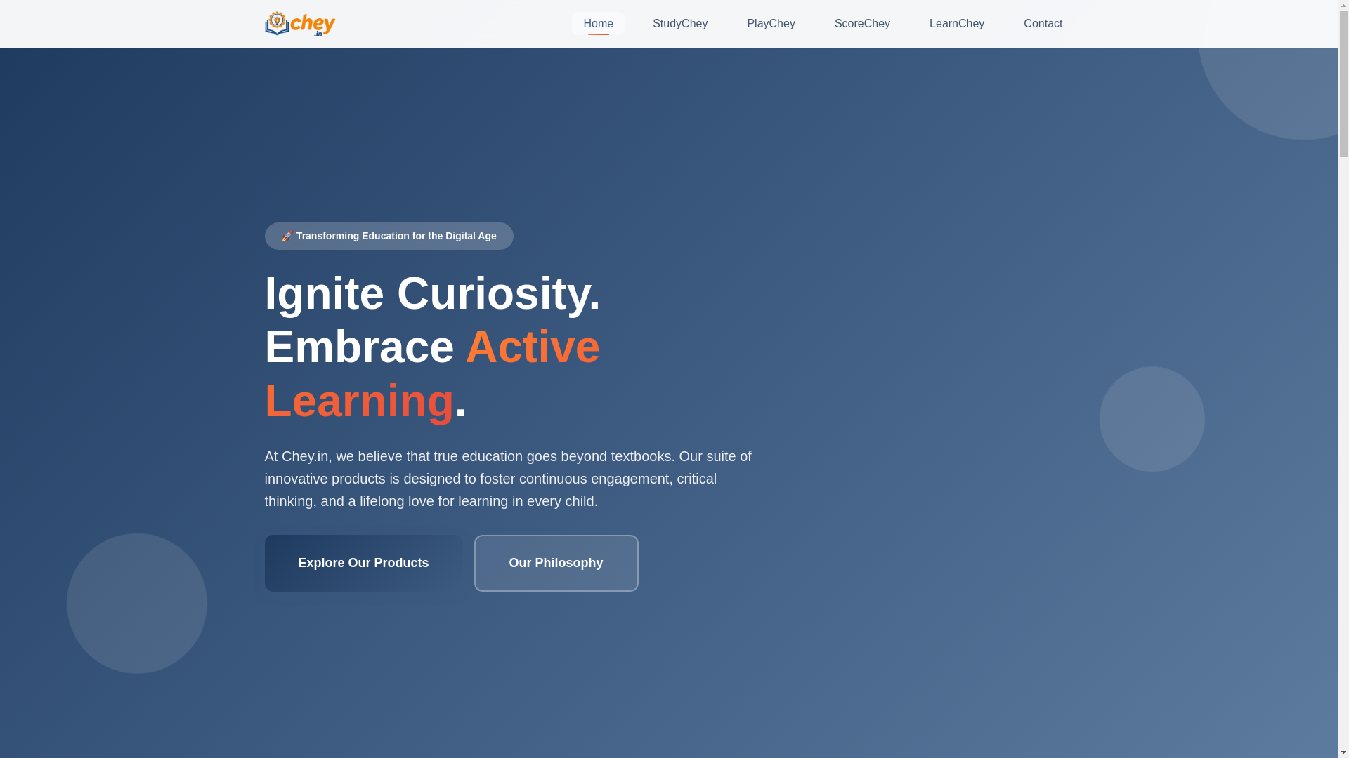 website screenshot of https://chey.in/