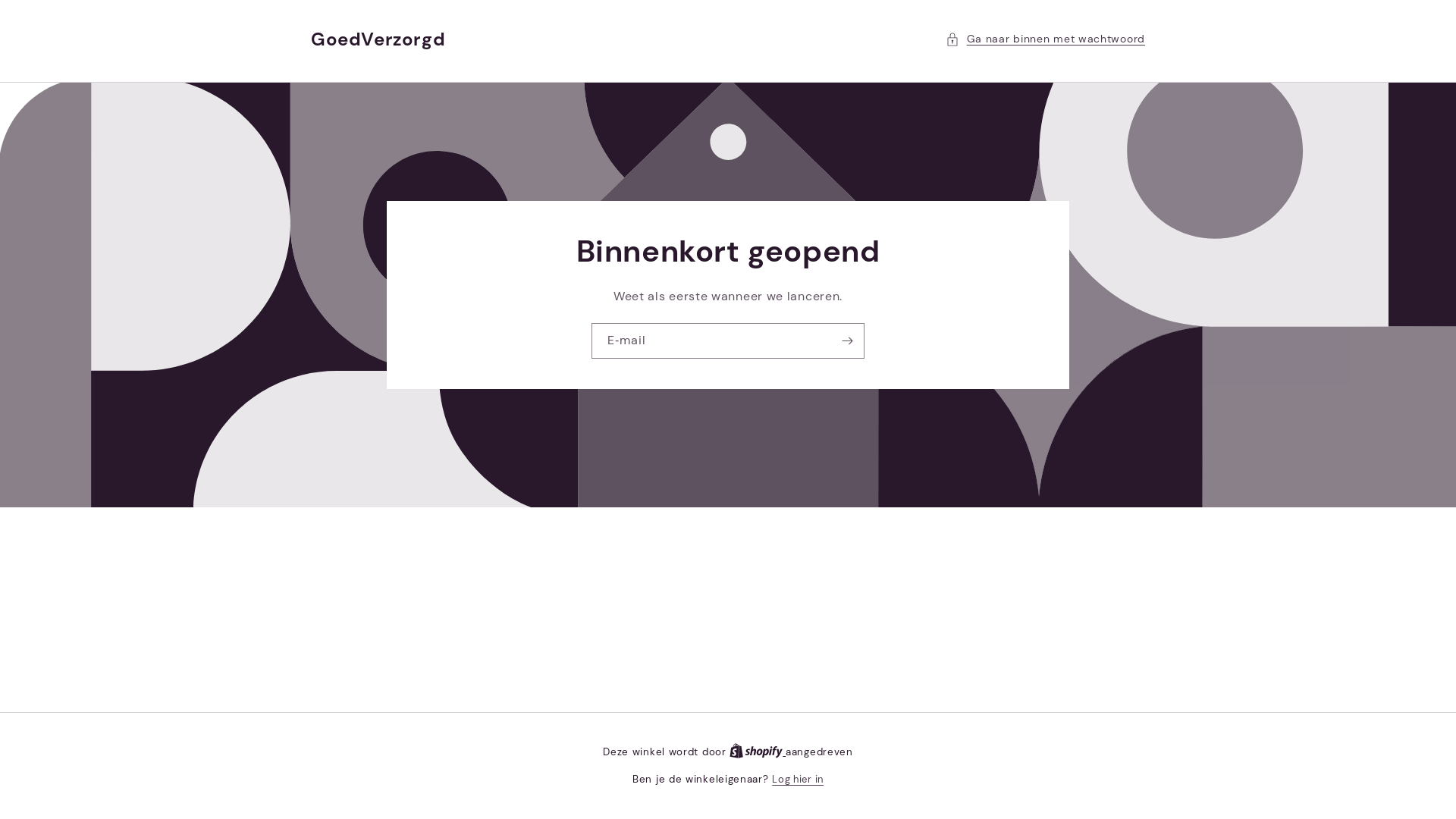 website screenshot of https://goedverzorgd.shop/