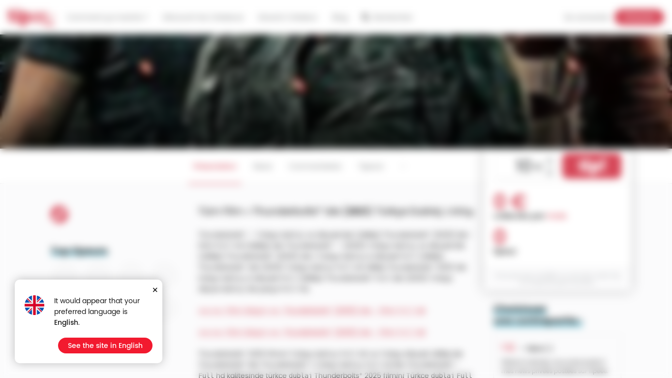 website screenshot of https://fr.tipeee.com/tum-film-thunderbolts-izle-turkce-dublaj