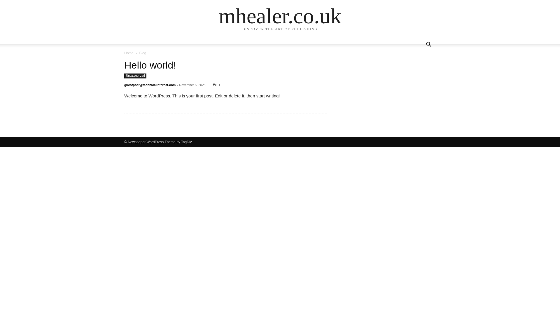website screenshot of https://mhealer.co.uk/