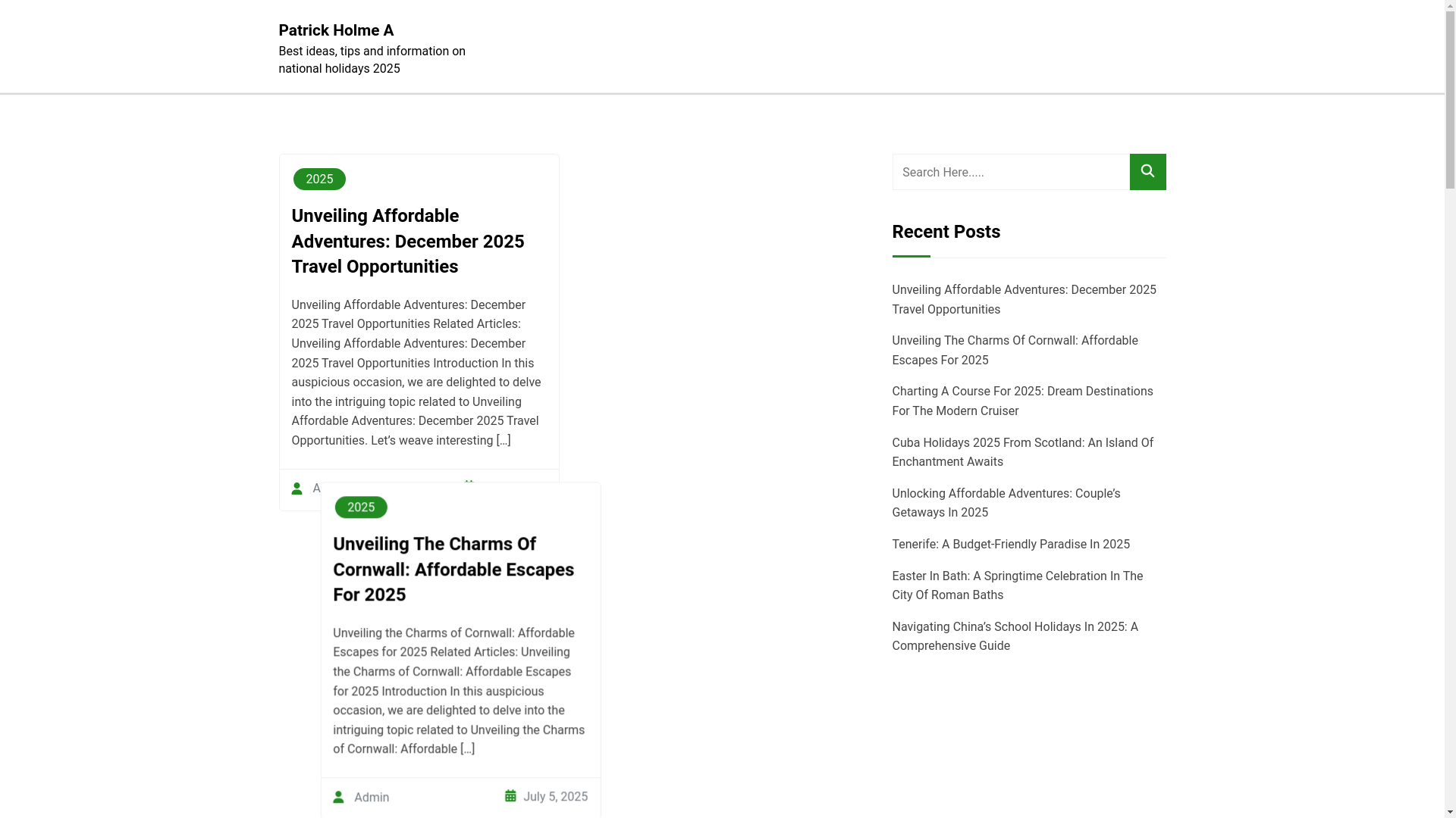 website screenshot of https://patrickholmea.pages.dev/