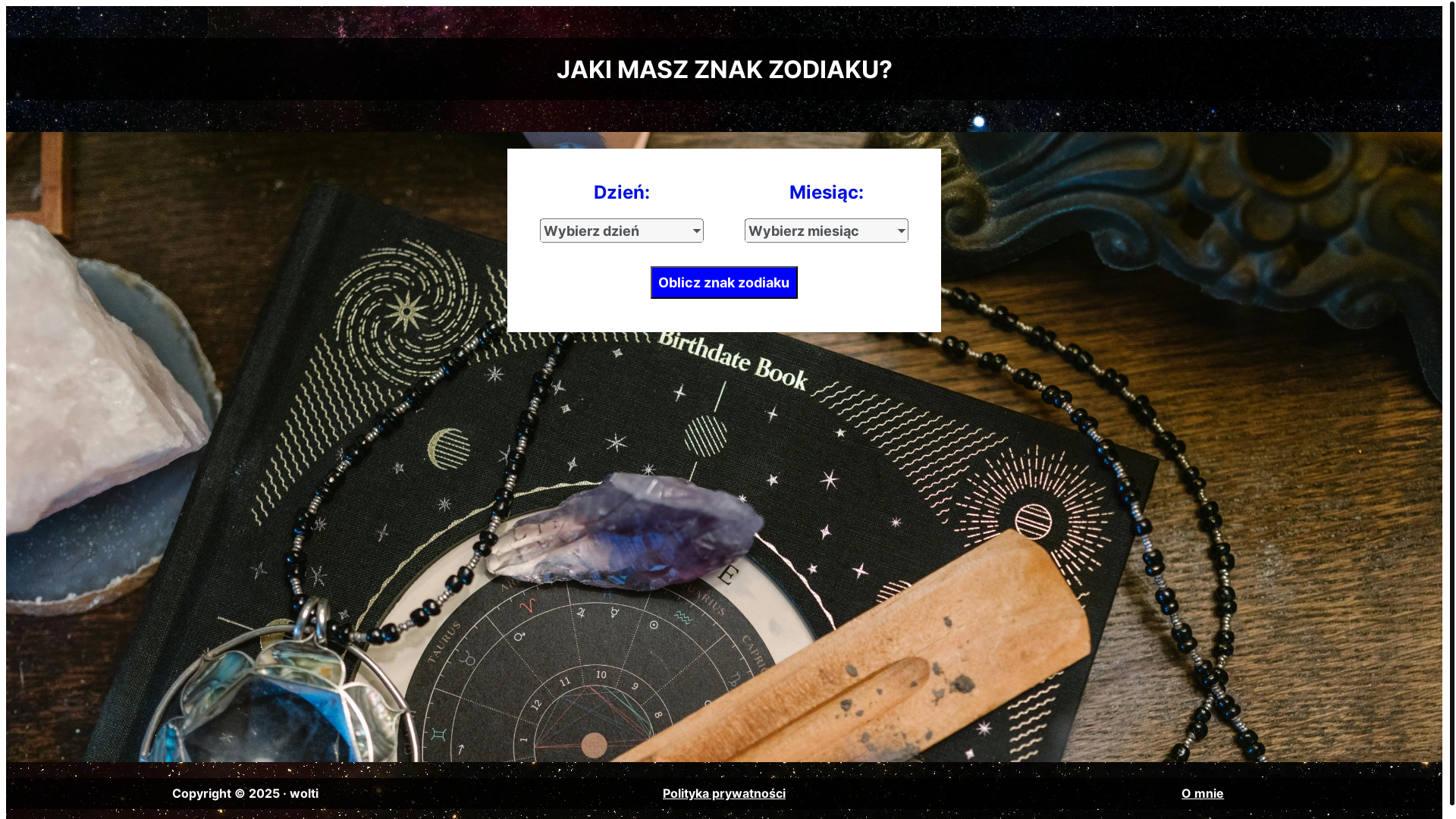 website screenshot of https://zodiac-site.pl/