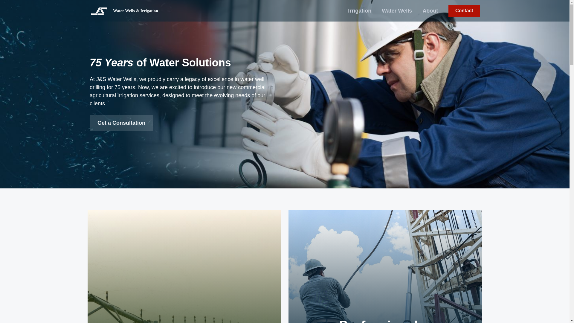 website screenshot of https://jswaterwells.pages.dev/