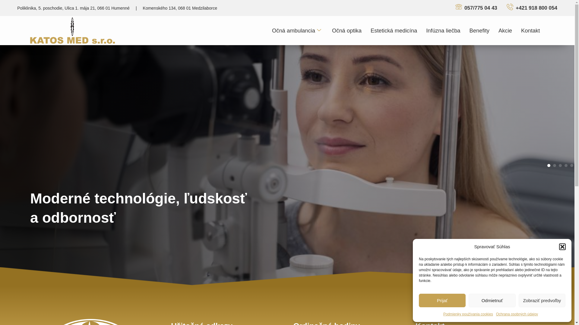 website screenshot of https://katosmed.sk/