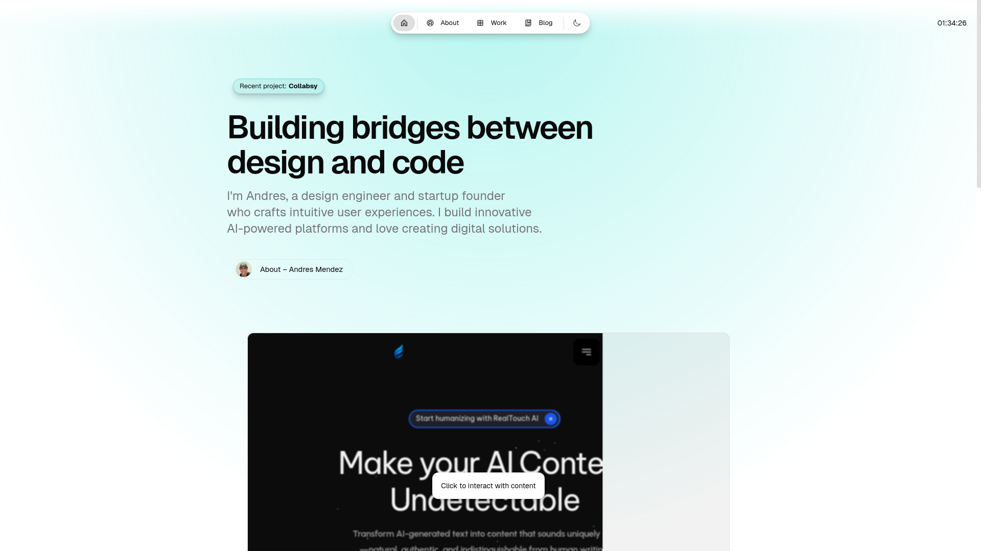 website screenshot of https://andresmen.dev/
