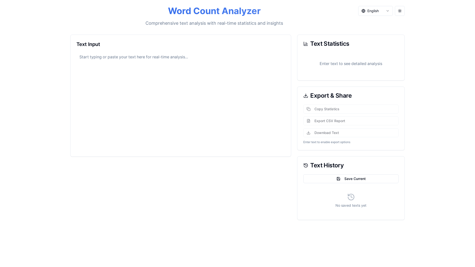 website screenshot of https://wordanalyzer.pro/