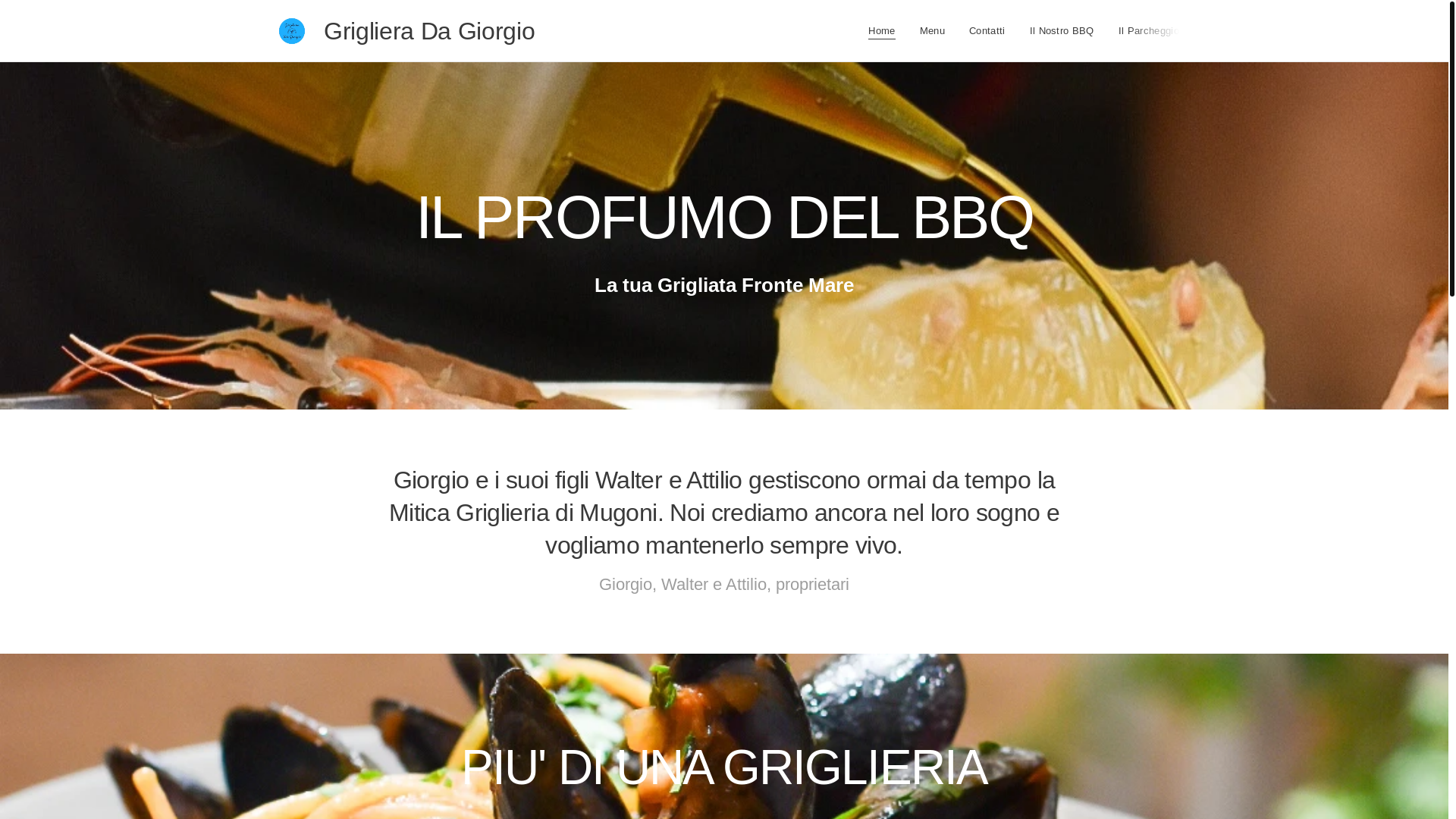 website screenshot of https://griglieriadagiorgio.it/