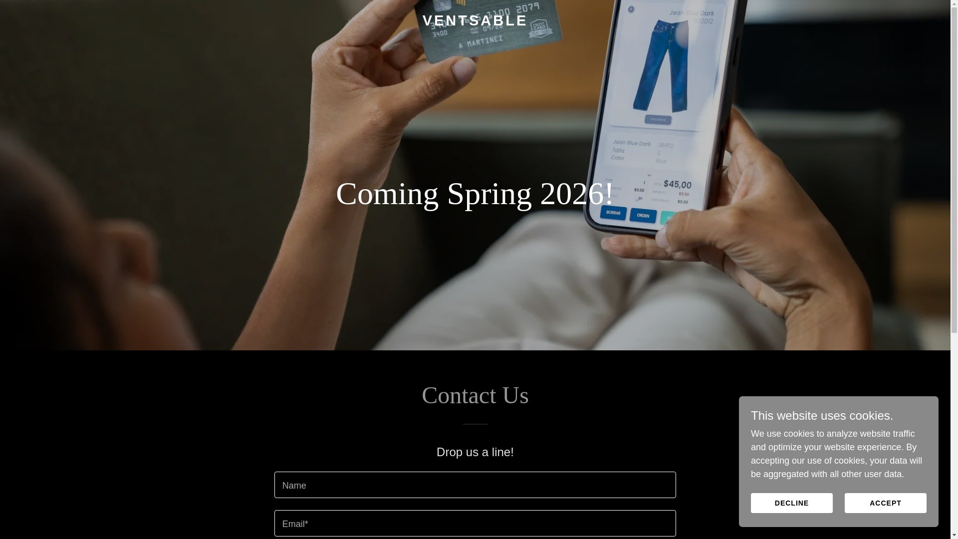website screenshot of https://ventsable.co/