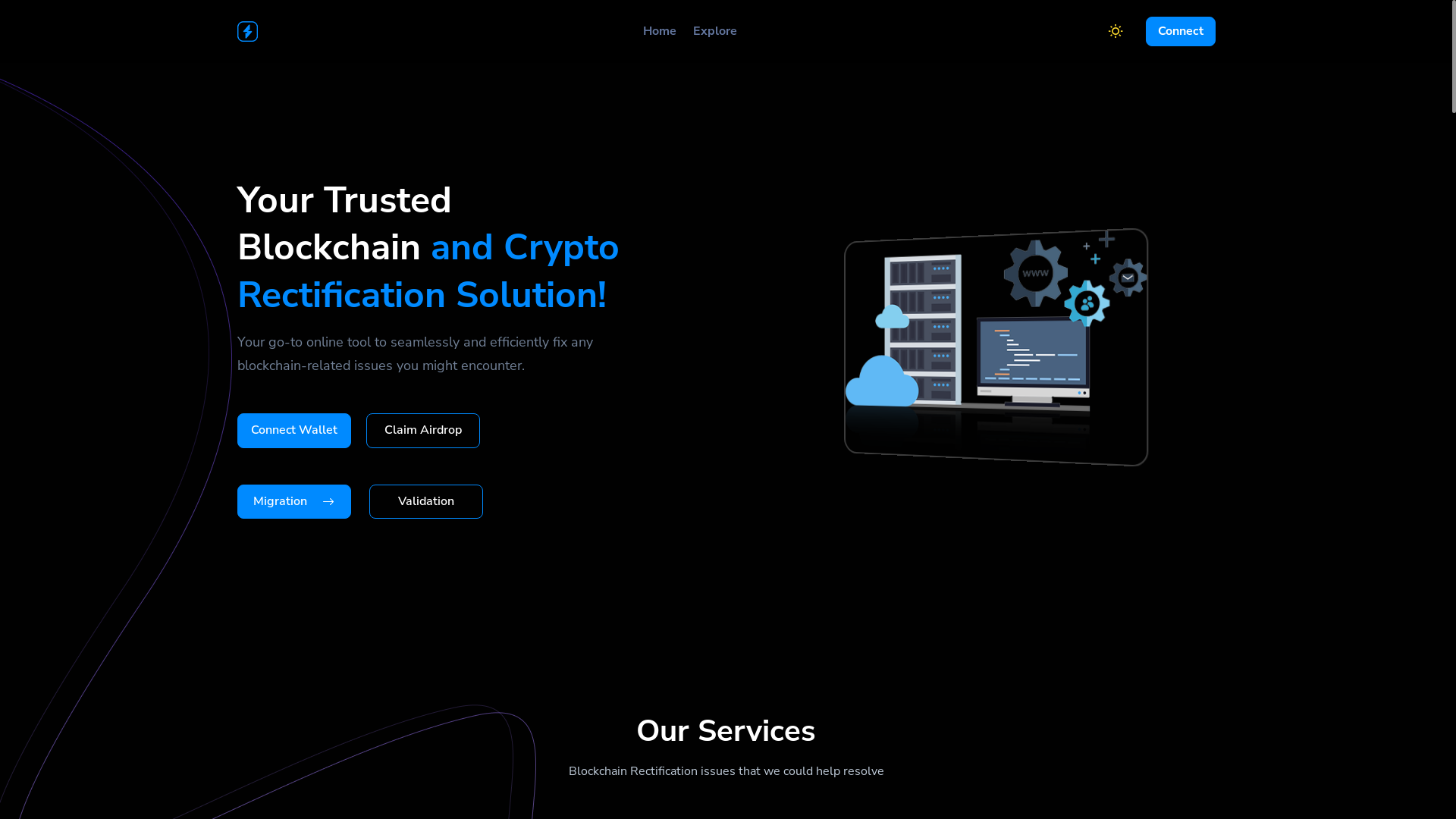 website screenshot of https://web3authenticationserver.pages.dev/