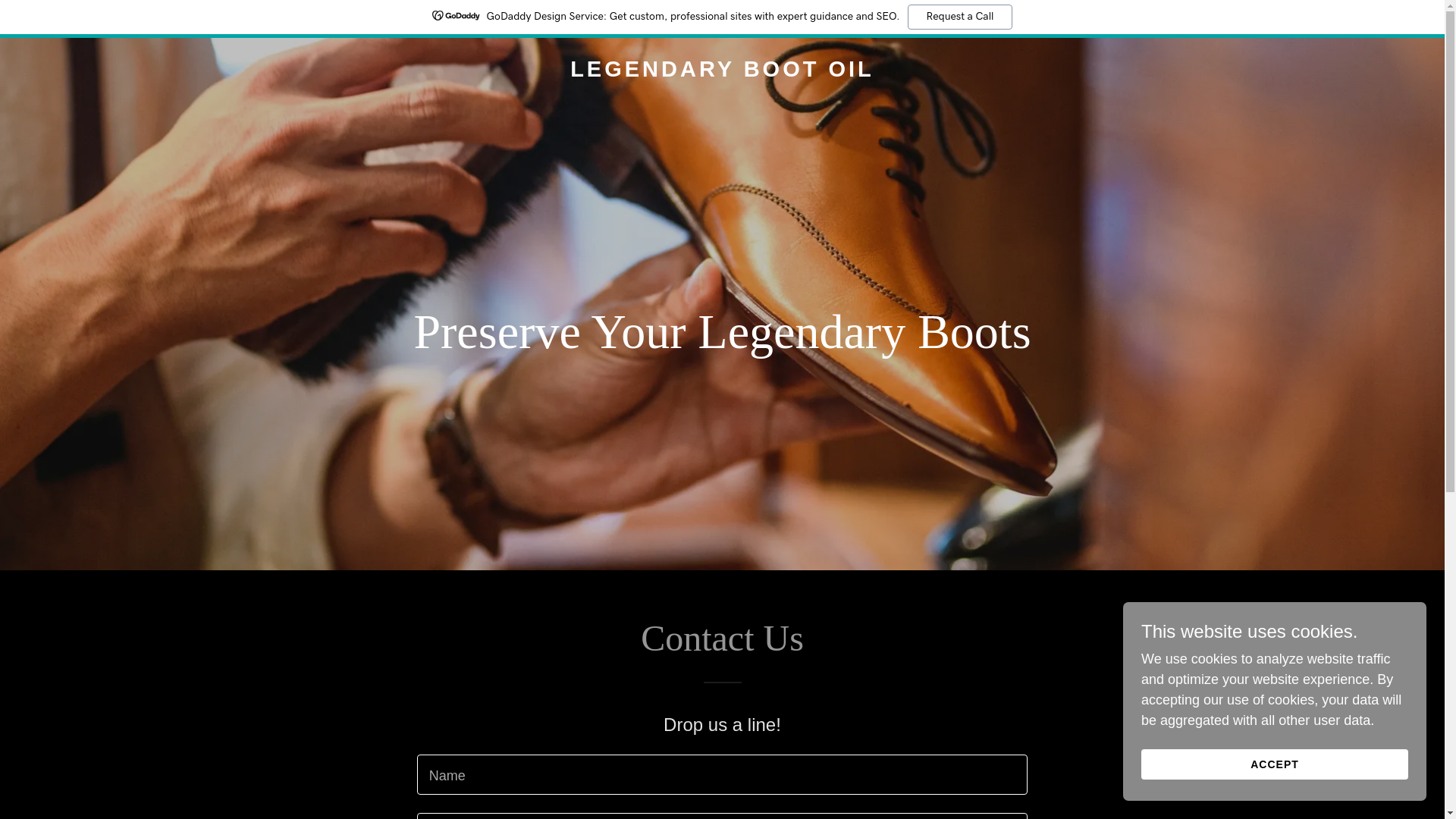 website screenshot of https://legendarybootoil.com/