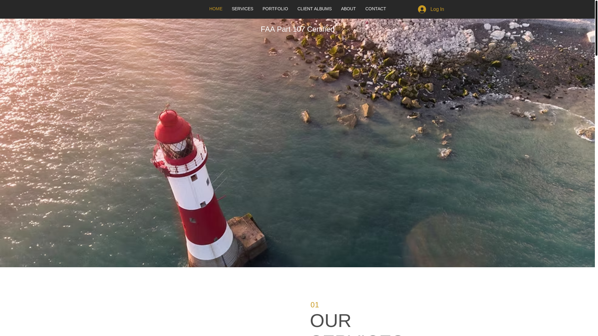 website screenshot of https://aboveandbeyonddroneservice.com/
