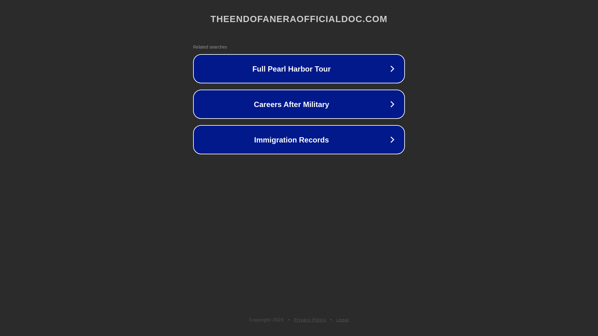 website screenshot of https://theendofaneraofficialdoc.com/