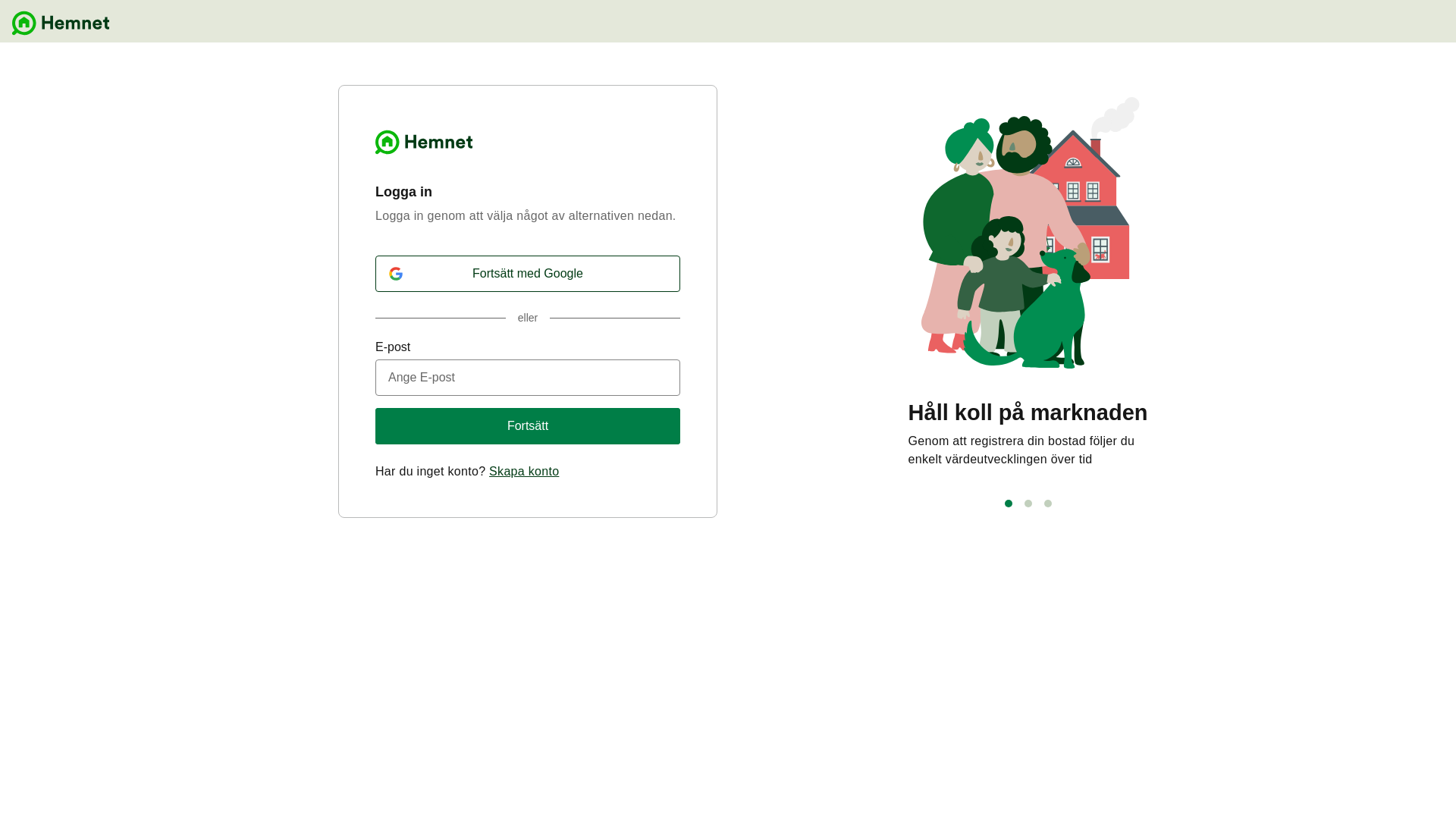 website screenshot of https://hemnet-web-auth-sandbox.pages.dev/